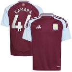 aston villa adidas home shirt 2024-25 – kids with kamara 44 printing Collection - Official Aston Villa Shirts & Jerseys