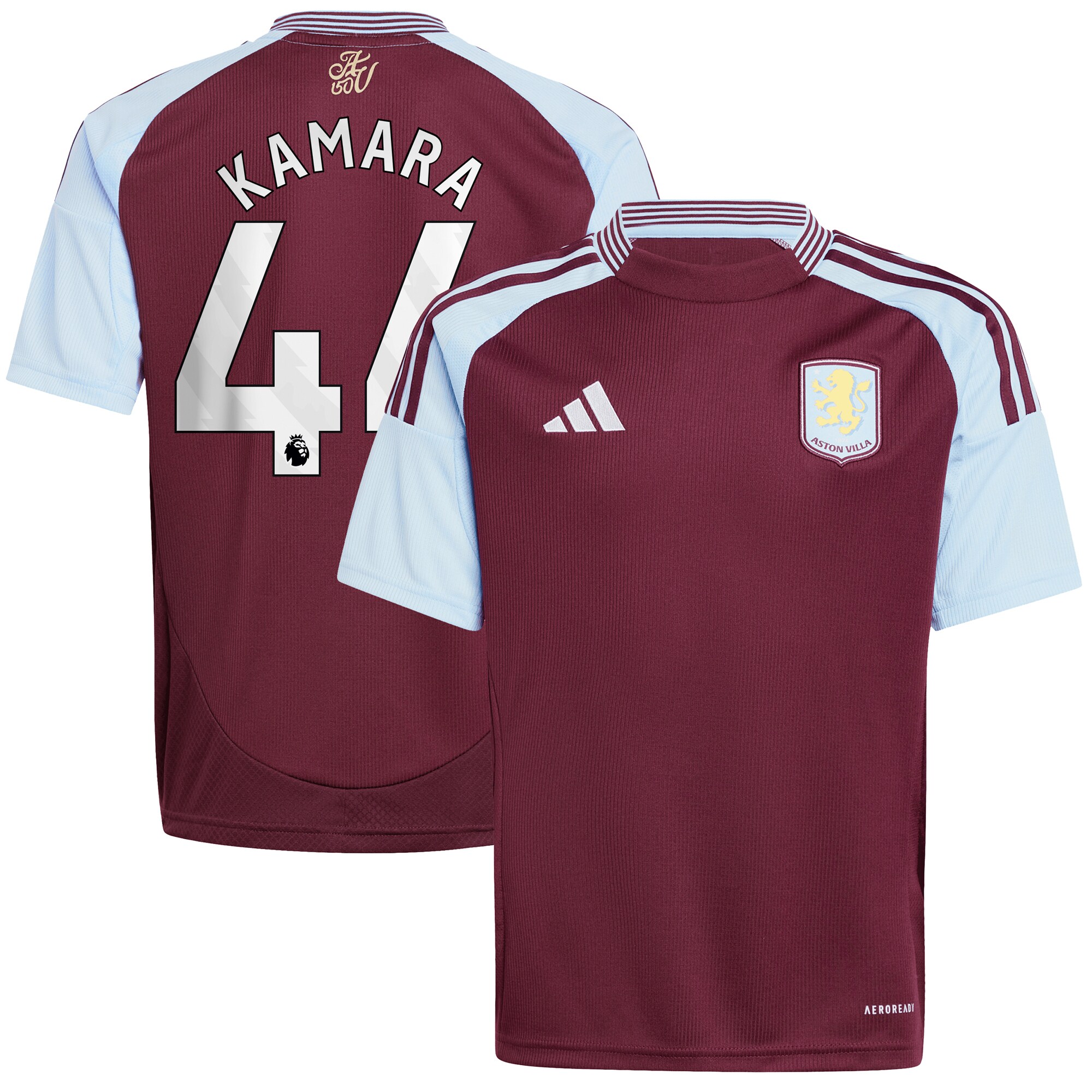 aston villa adidas home shirt 2024-25 – kids with kamara 44 printing Collection - Official Aston Villa Shirts & Jerseys