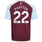 aston villa adidas home shirt 2024-25 – kids with maatsen 22 printing Collection - Official Aston Villa Shirts & Jerseys