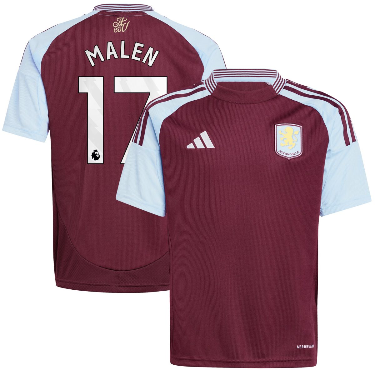 aston villa adidas home shirt 2024-25 – kids with malen 17 printing Collection - Official Aston Villa Shirts & Jerseys