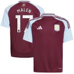 aston villa adidas home shirt 2024-25 – kids with malen 17 printing Collection - Official Aston Villa Shirts & Jerseys