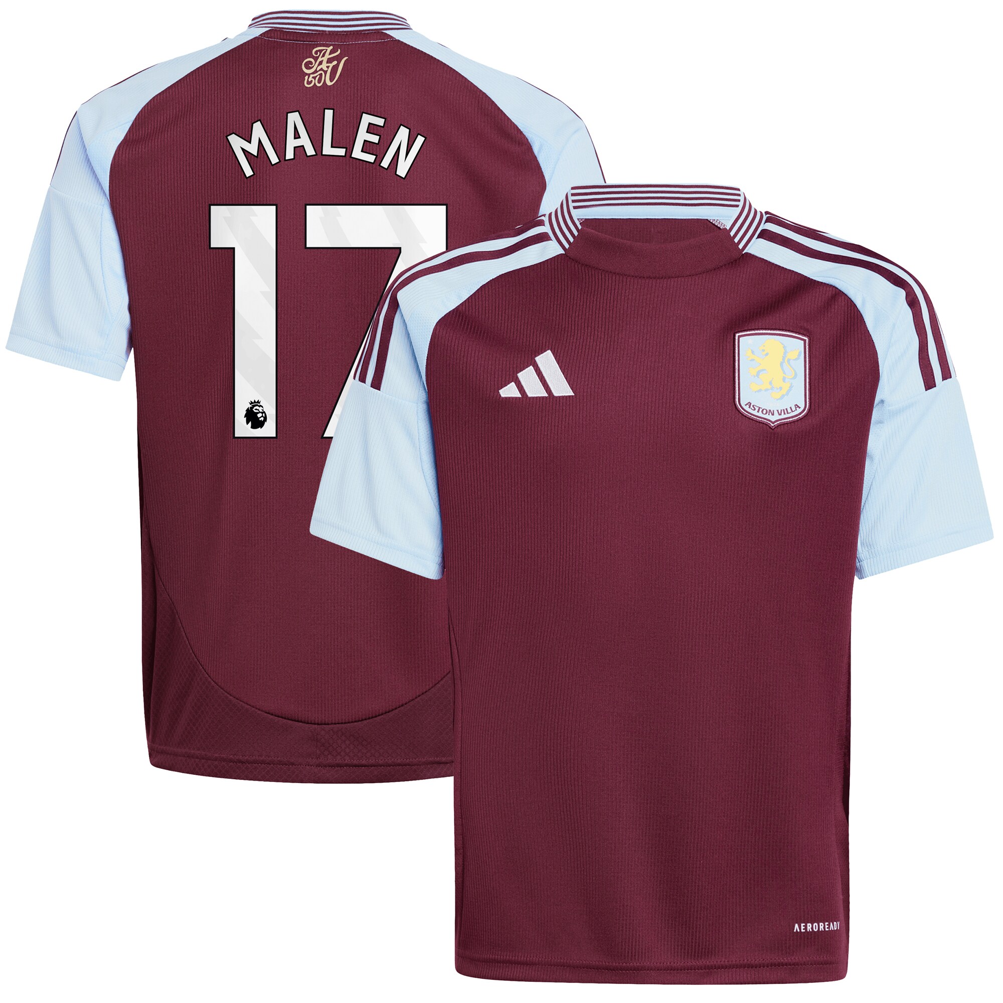 aston villa adidas home shirt 2024-25 – kids with malen 17 printing Collection - Official Aston Villa Shirts & Jerseys