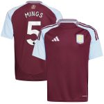 aston villa adidas home shirt 2024-25 – kids with mings 5 printing Collection - Official Aston Villa Shirts & Jerseys