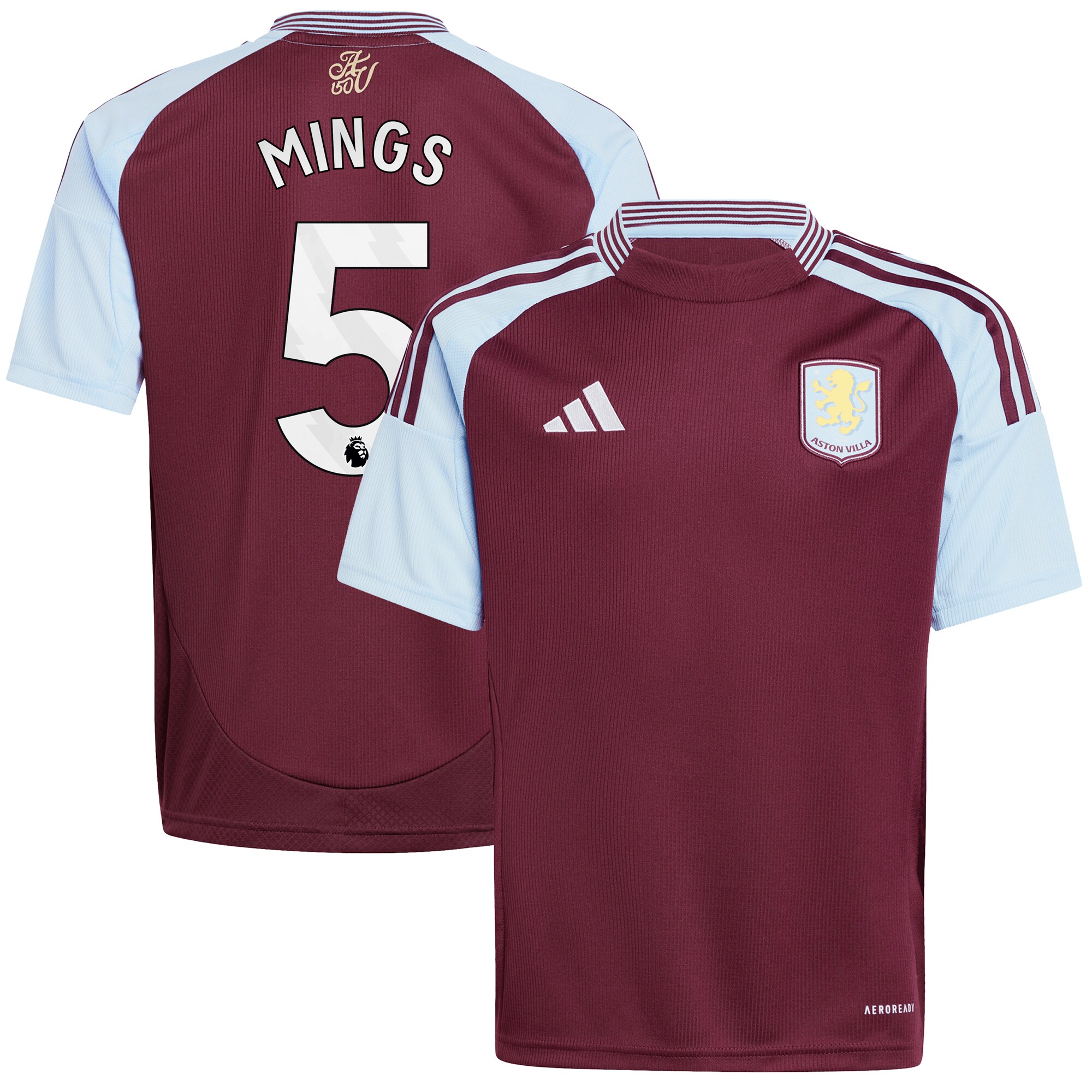 aston villa adidas home shirt 2024-25 – kids with mings 5 printing Collection - Official Aston Villa Shirts & Jerseys