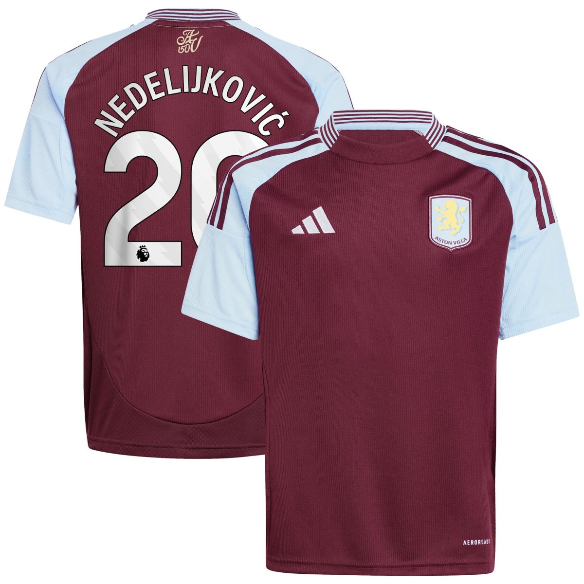 aston villa adidas home shirt 2024-25 – kids with nedeljković 20 printing Collection - Official Aston Villa Shirts & Jerseys