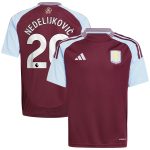 aston villa adidas home shirt 2024-25 – kids with nedeljković 20 printing Collection - Official Aston Villa Shirts & Jerseys