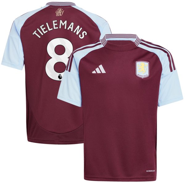 aston villa adidas home shirt 2024-25 – kids with tielemans 8 printing Collection - Official Aston Villa Shirts & Jerseys