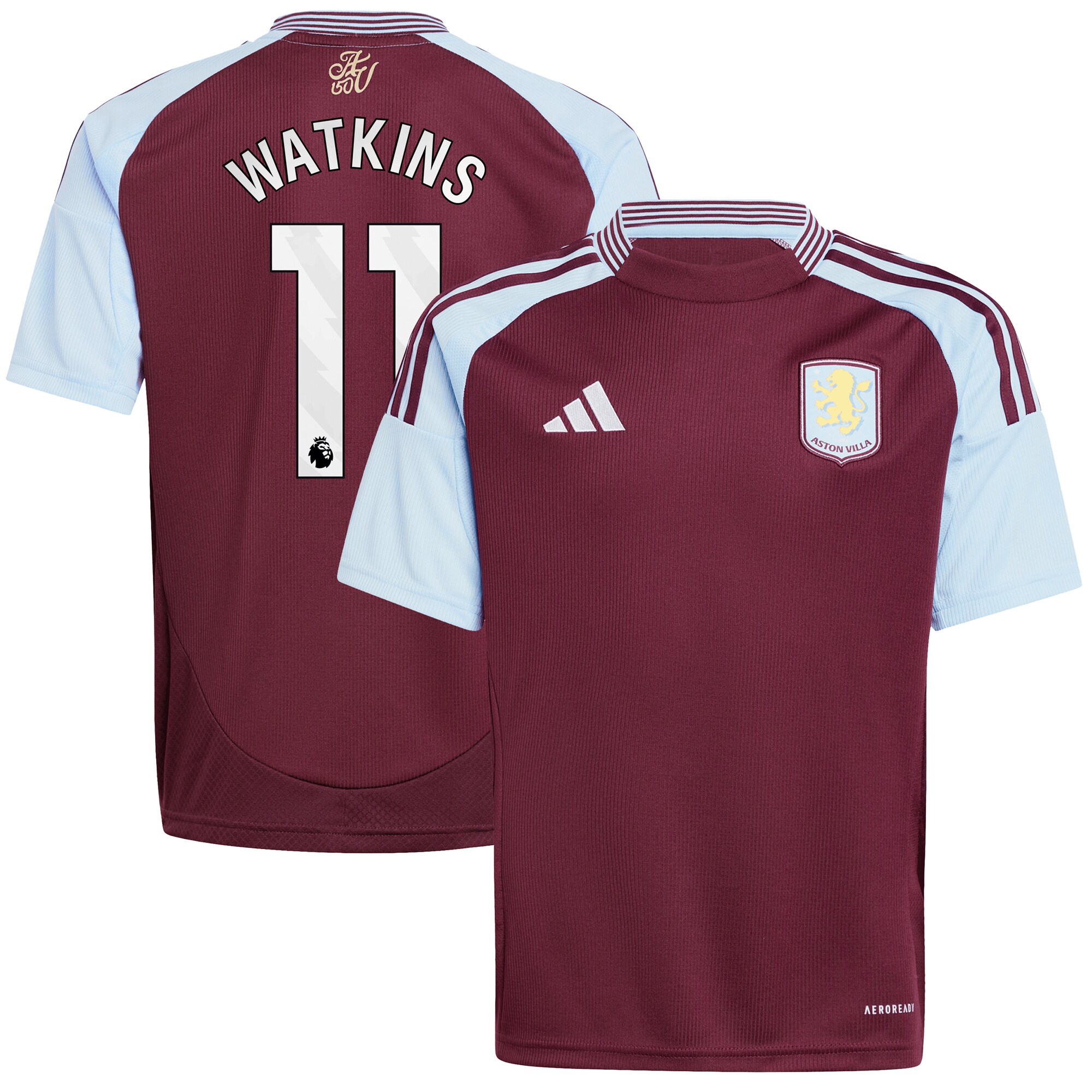 aston villa adidas home shirt 2024-25 – kids with watkins 11 printing Collection - Official Aston Villa Shirts & Jerseys