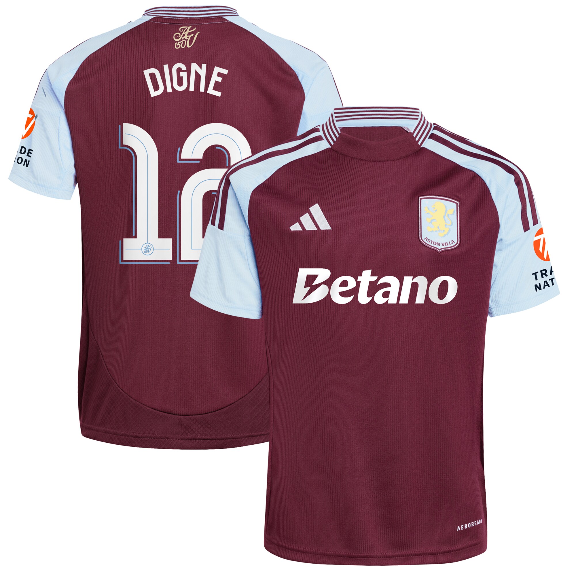 aston villa adidas home shirt 2024-25 with digne 12 cup printing Collection - Official Aston Villa Shirts & Jerseys