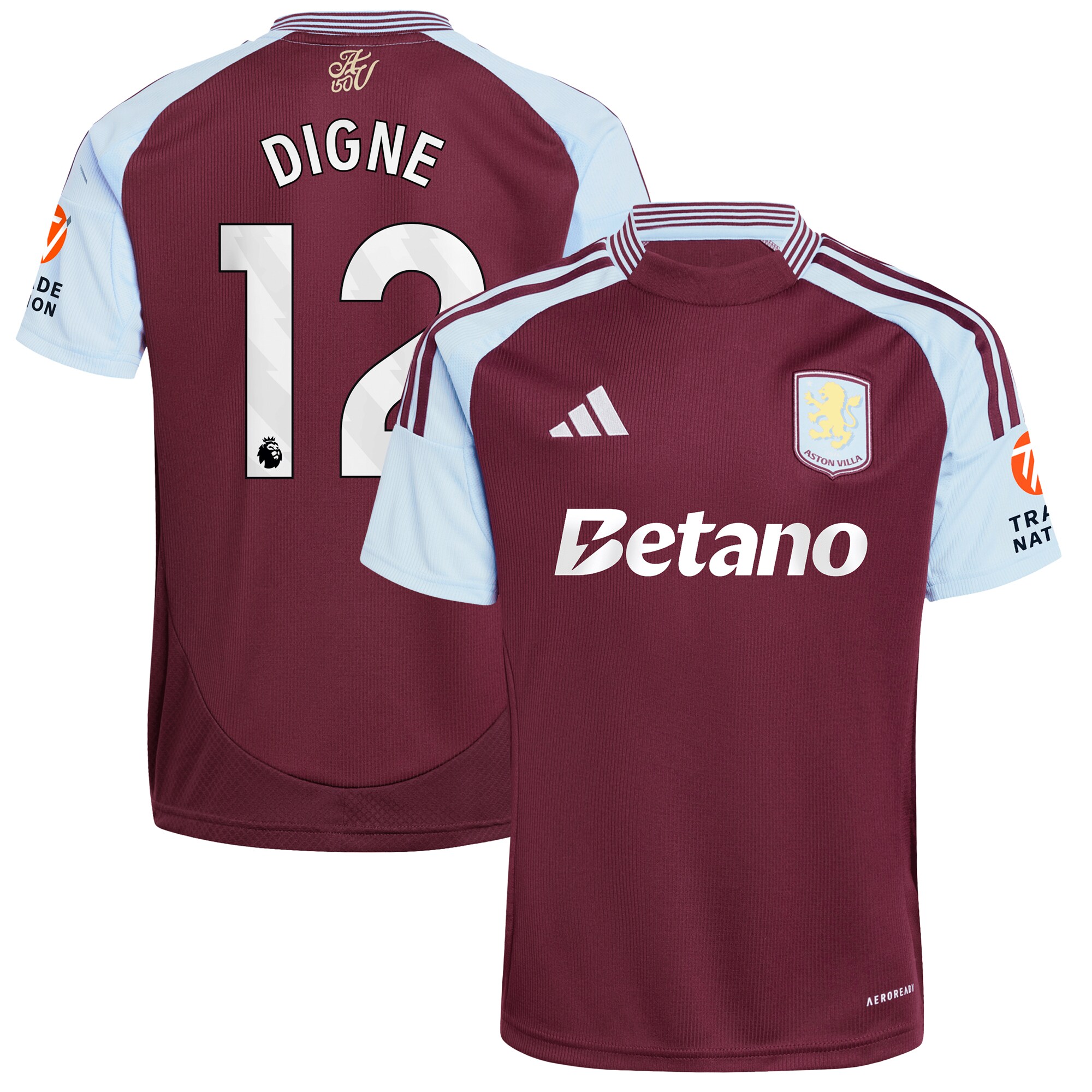 aston villa adidas home shirt 2024-25 with digne 12 printing Collection - Official Aston Villa Shirts & Jerseys