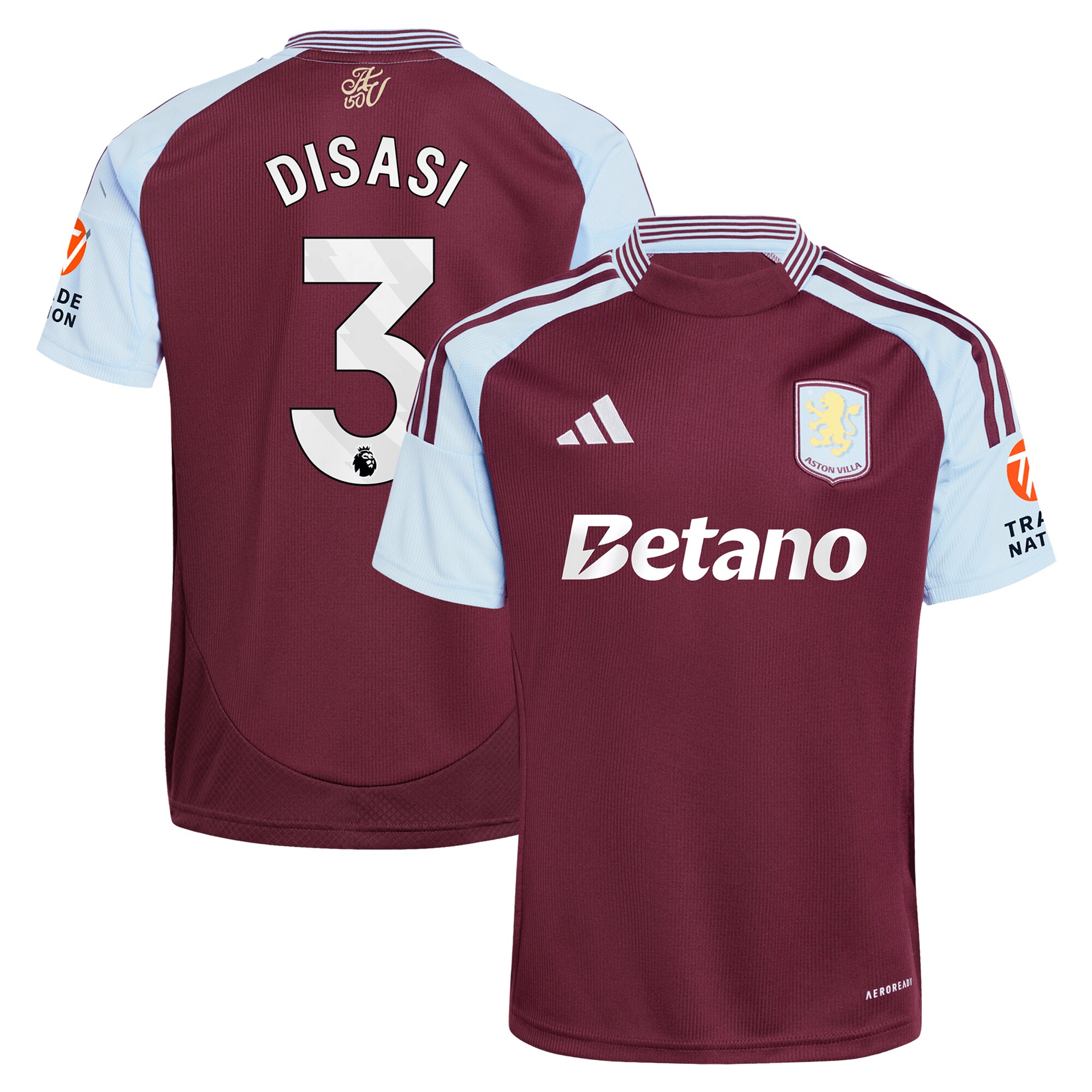 aston villa adidas home shirt 2024-25 with disasi 3 printing Collection - Official Aston Villa Shirts & Jerseys