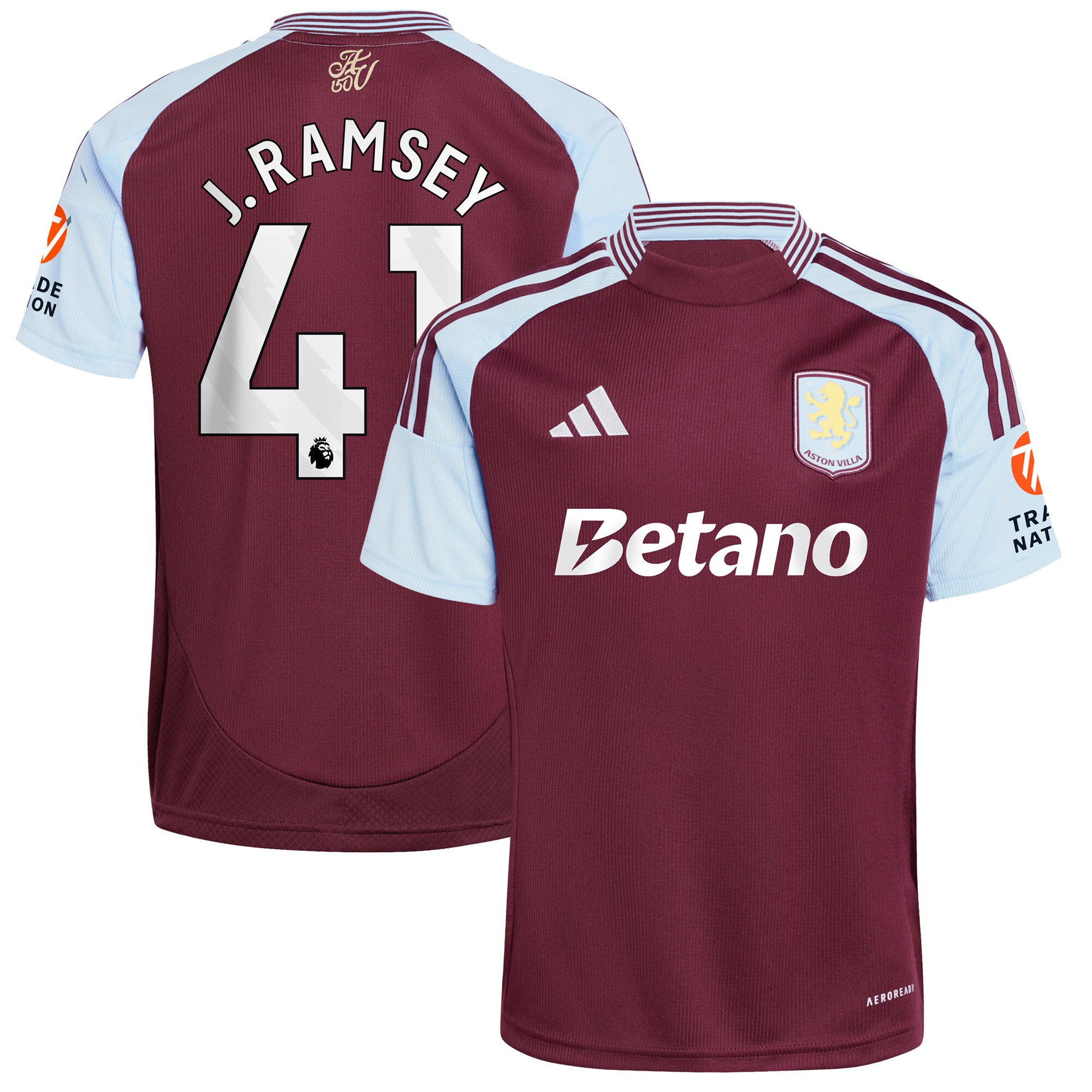 aston villa adidas home shirt 2024-25 with j. ramsey 41 printing Collection - Official Aston Villa Shirts & Jerseys