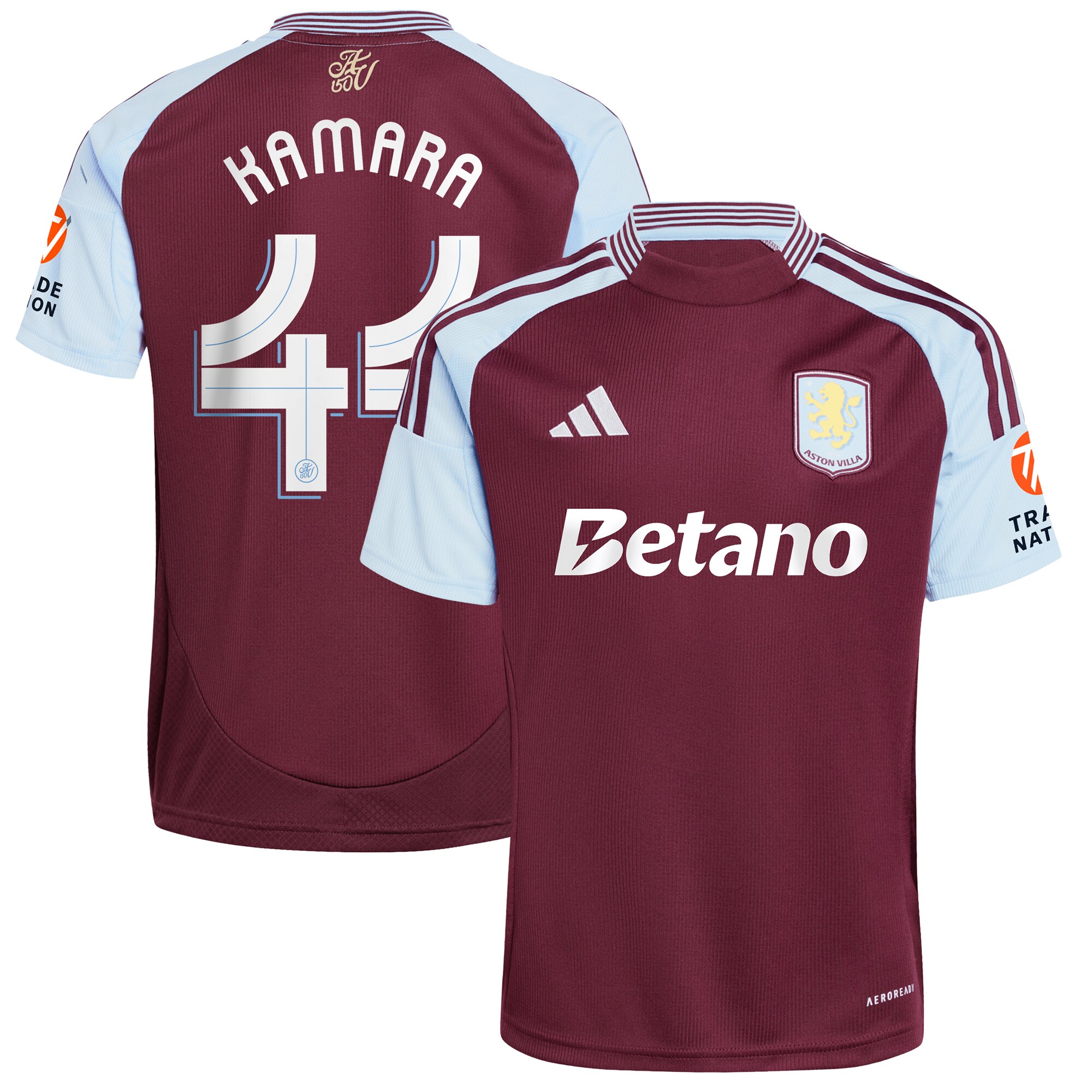aston villa adidas home shirt 2024-25 with kamara 44 cup printing Collection - Official Aston Villa Shirts & Jerseys