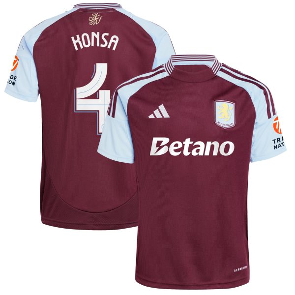 aston villa adidas home shirt 2024-25 with konsa 4 cup printing Collection - Official Aston Villa Shirts & Jerseys