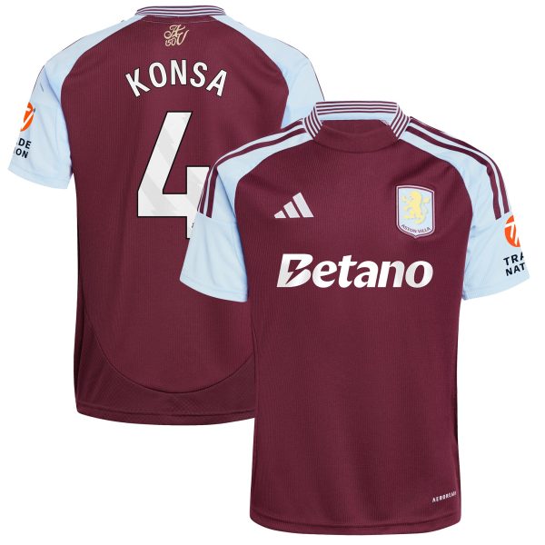 aston villa adidas home shirt 2024-25 with konsa 4 printing Collection - Official Aston Villa Shirts & Jerseys