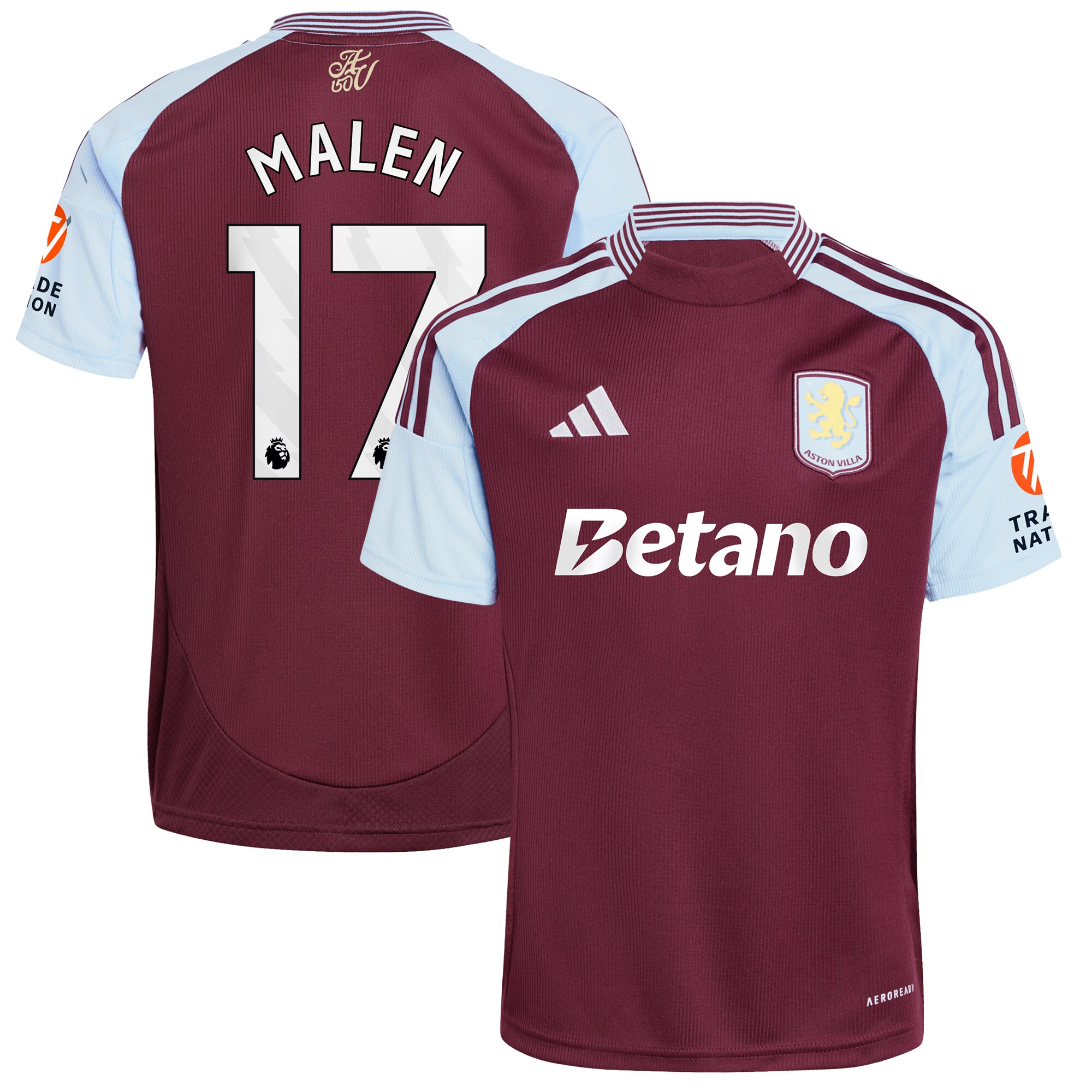 aston villa adidas home shirt 2024-25 with malen 17 printing Collection - Official Aston Villa Shirts & Jerseys
