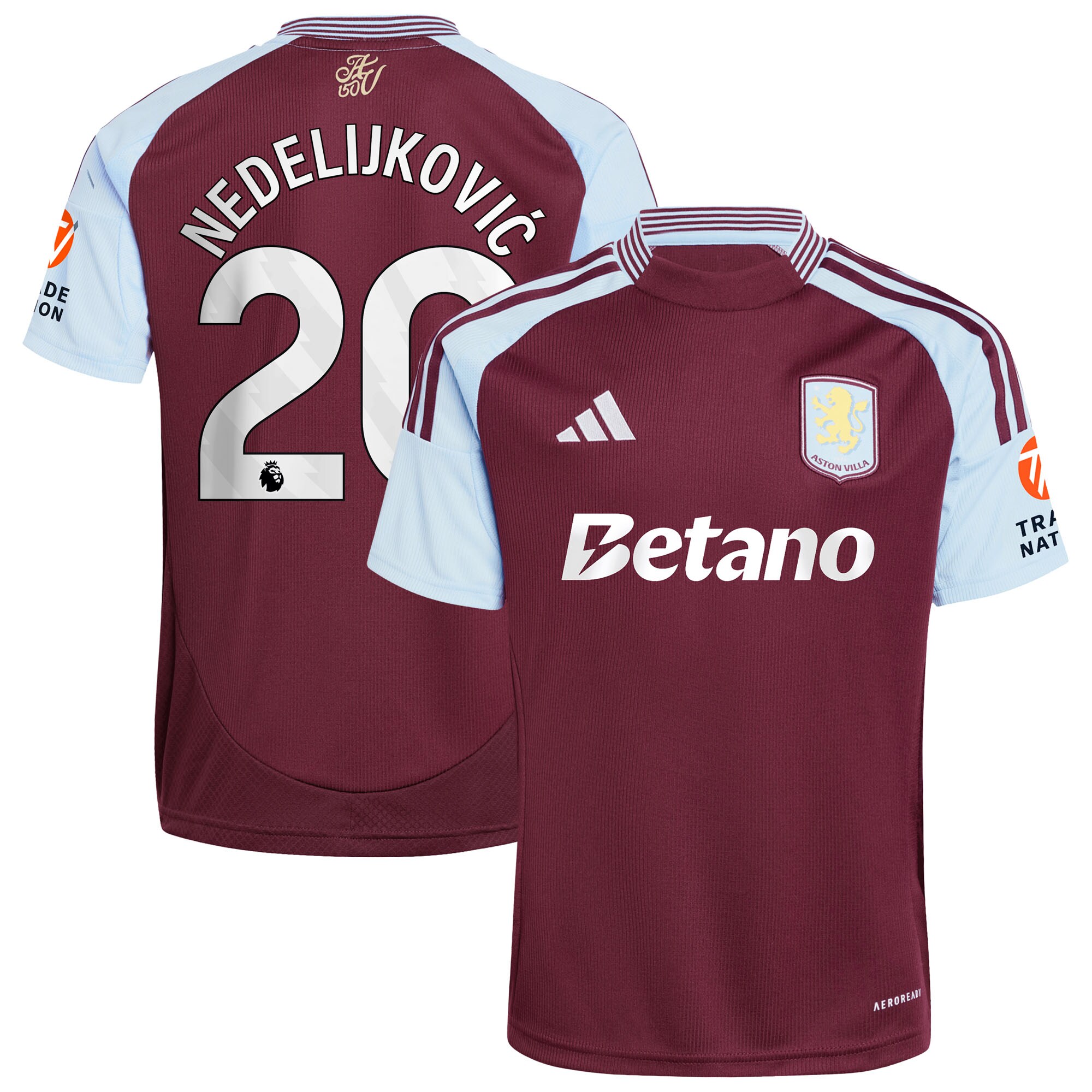 aston villa adidas home shirt 2024-25 with nedeljković 20 printing Collection - Official Aston Villa Shirts & Jerseys