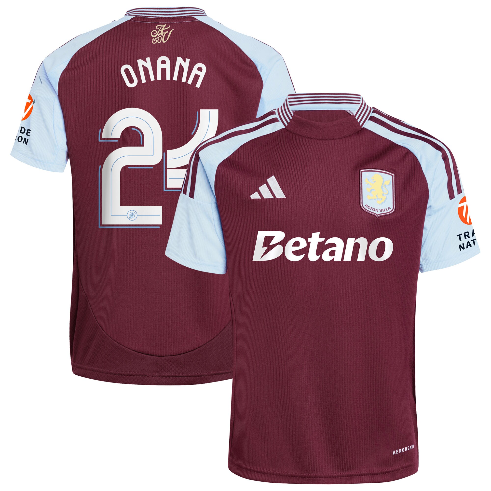 aston villa adidas home shirt 2024-25 with onana 24 cup printing Collection - Official Aston Villa Shirts & Jerseys