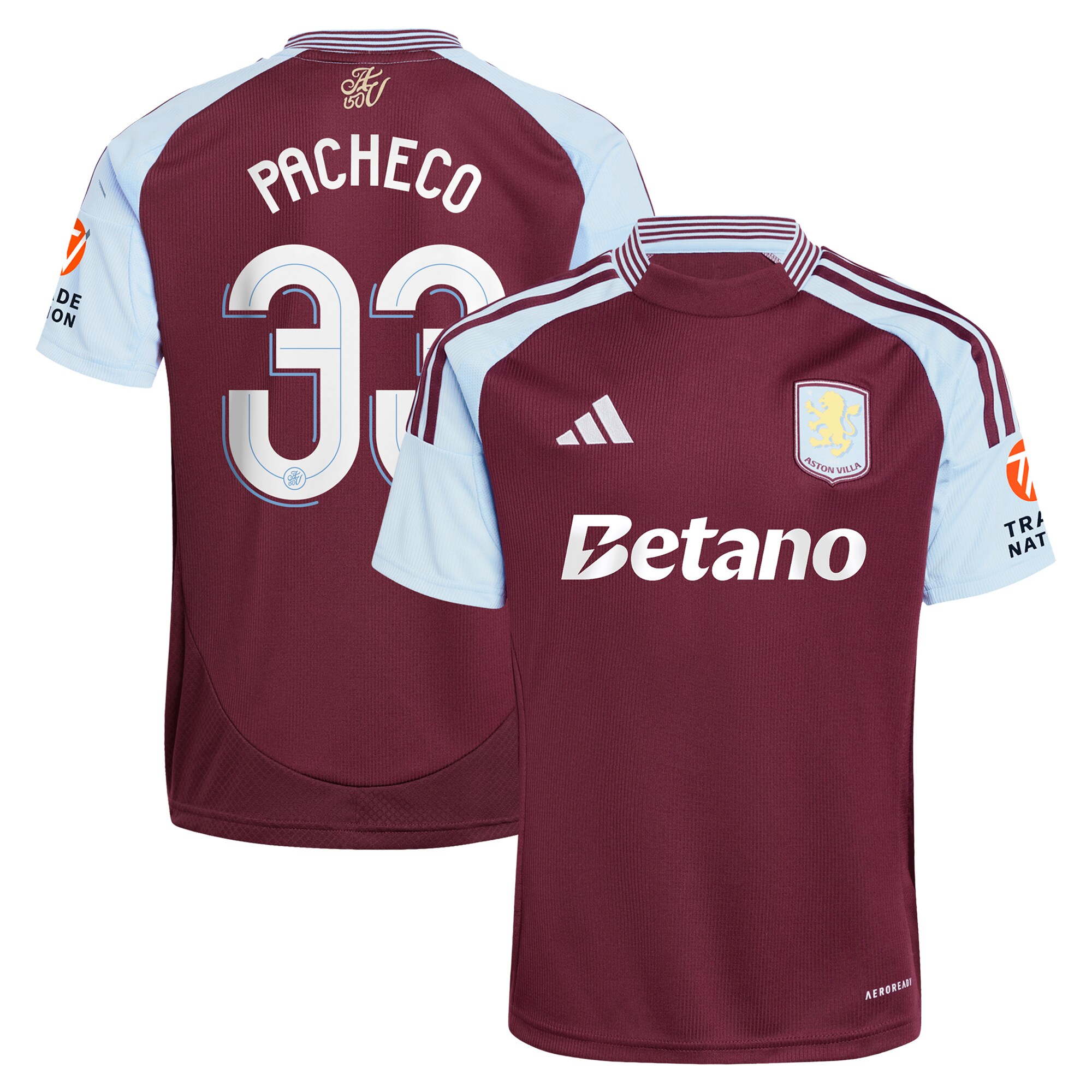 aston villa adidas home shirt 2024-25 with pacheco 33 cup printing Collection - Official Aston Villa Shirts & Jerseys