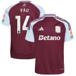 aston villa adidas home shirt 2024-25 with pau 14 printing Collection - Official Aston Villa Shirts & Jerseys