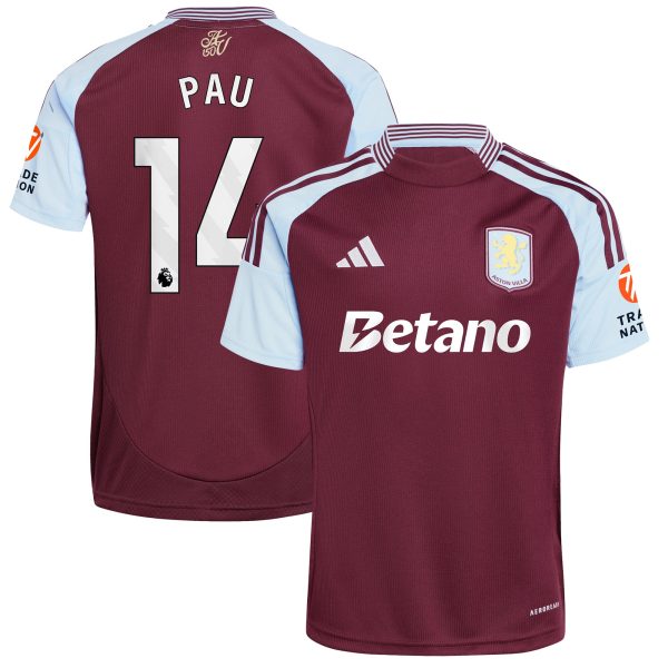 aston villa adidas home shirt 2024-25 with pau 14 printing Collection - Official Aston Villa Shirts & Jerseys