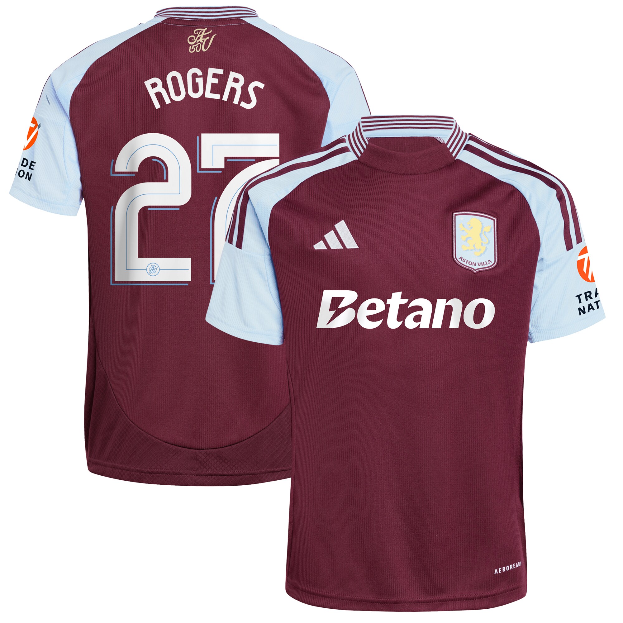 aston villa adidas home shirt 2024-25 with rogers 27 cup printing Collection - Official Aston Villa Shirts & Jerseys