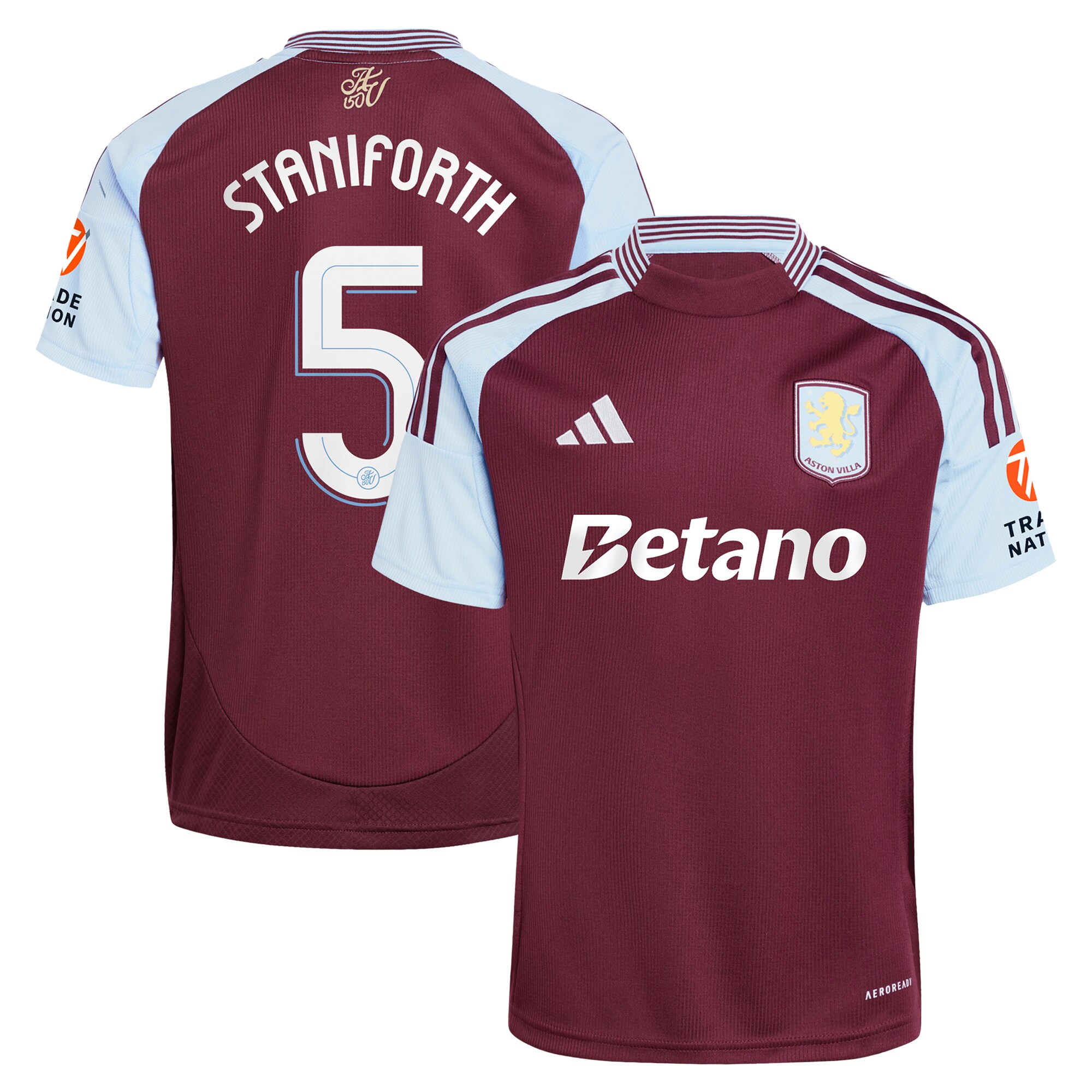 aston villa adidas home shirt 2024-25 with staniforth 5 cup printing Collection - Official Aston Villa Shirts & Jerseys