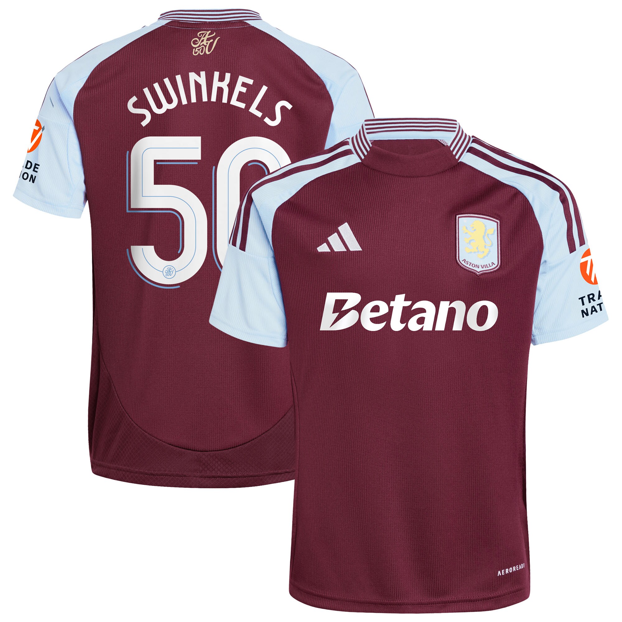 aston villa adidas home shirt 2024-25 with swinkels 50 cup printing Collection - Official Aston Villa Shirts & Jerseys