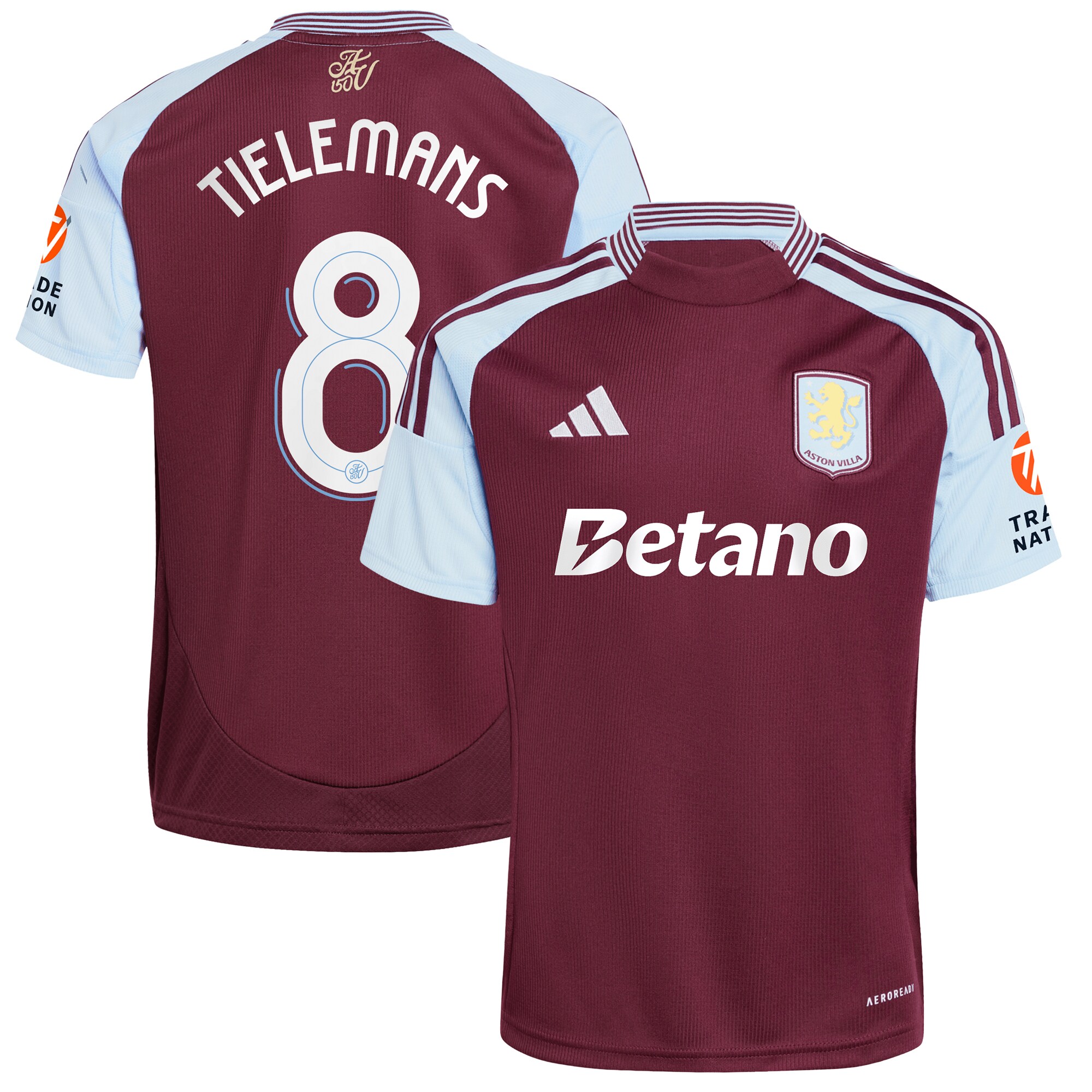 aston villa adidas home shirt 2024-25 with tielemans 8 cup printing Collection - Official Aston Villa Shirts & Jerseys