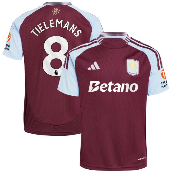 aston villa adidas home shirt 2024-25 with tielemans 8 printing Collection - Official Aston Villa Shirts & Jerseys