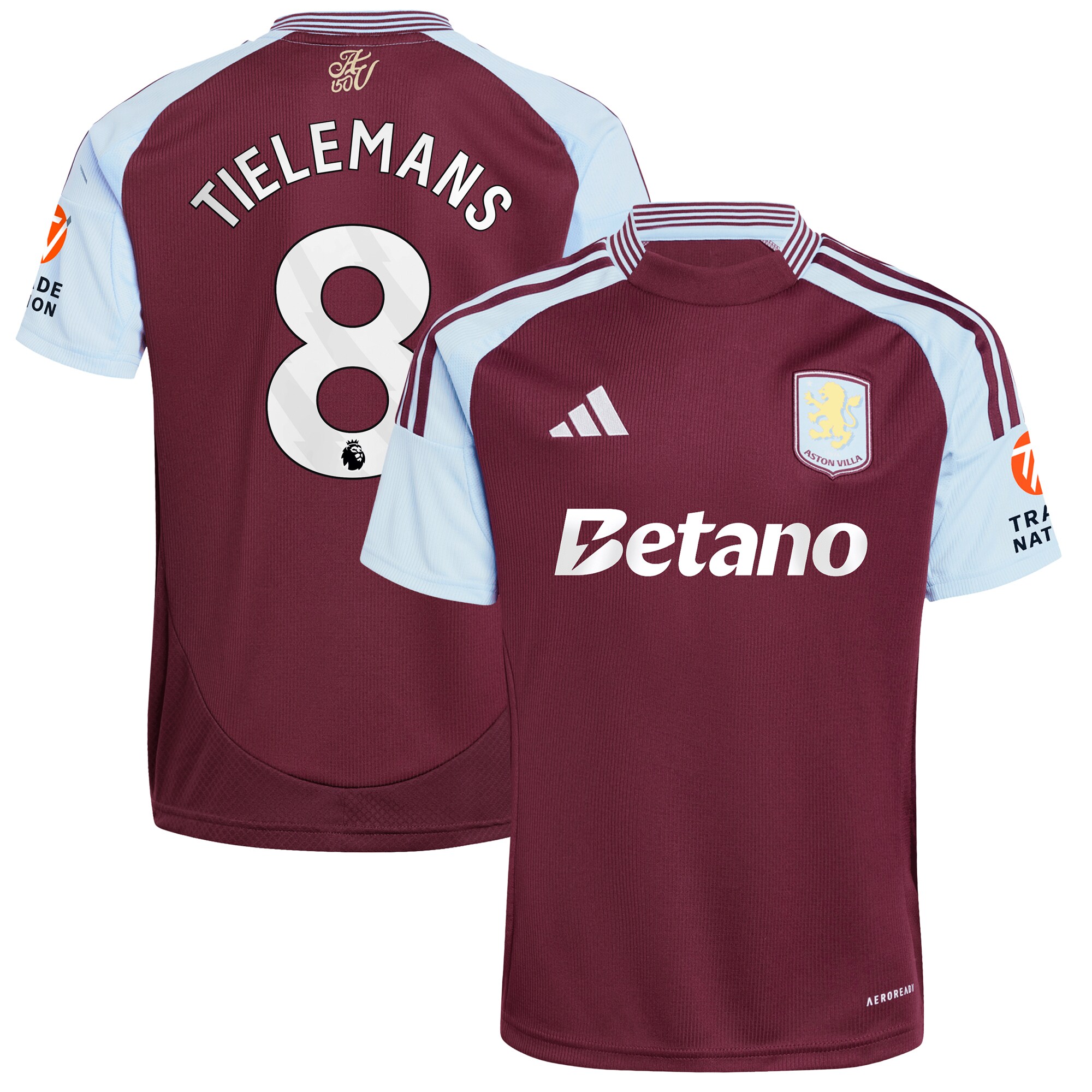 aston villa adidas home shirt 2024-25 with tielemans 8 printing Collection - Official Aston Villa Shirts & Jerseys