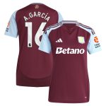 aston villa adidas home shirt 2024-25 – womens with a.garcía 16 printing Collection - Official Aston Villa Shirts & Jerseys