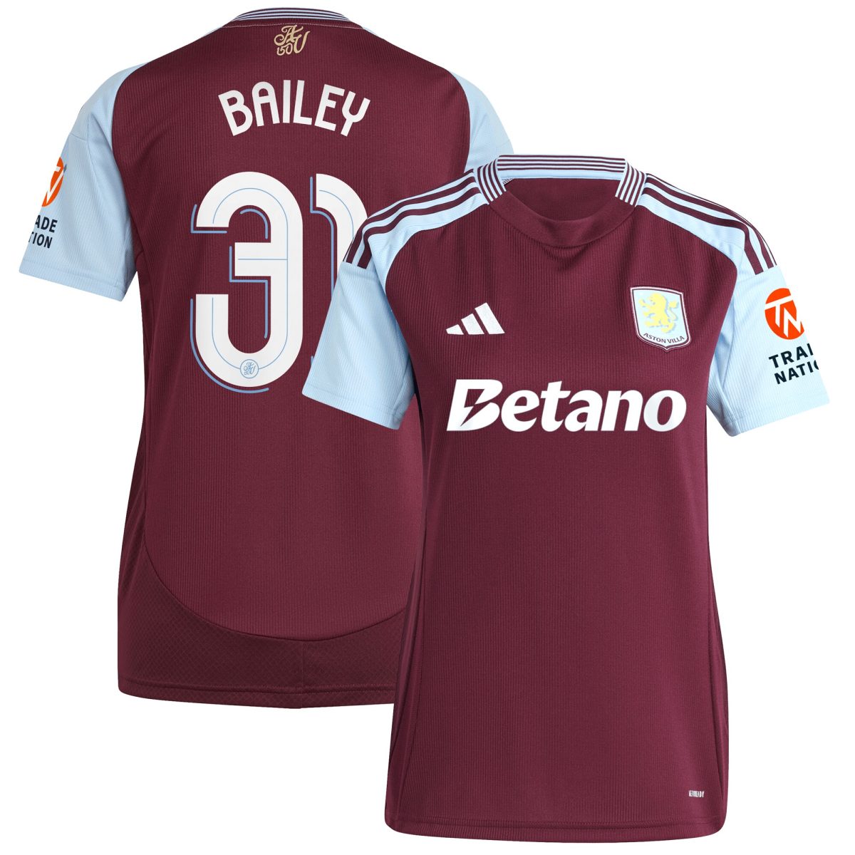 aston villa adidas home shirt 2024-25 – womens with bailey 31 cup printing Collection - Official Aston Villa Shirts & Jerseys