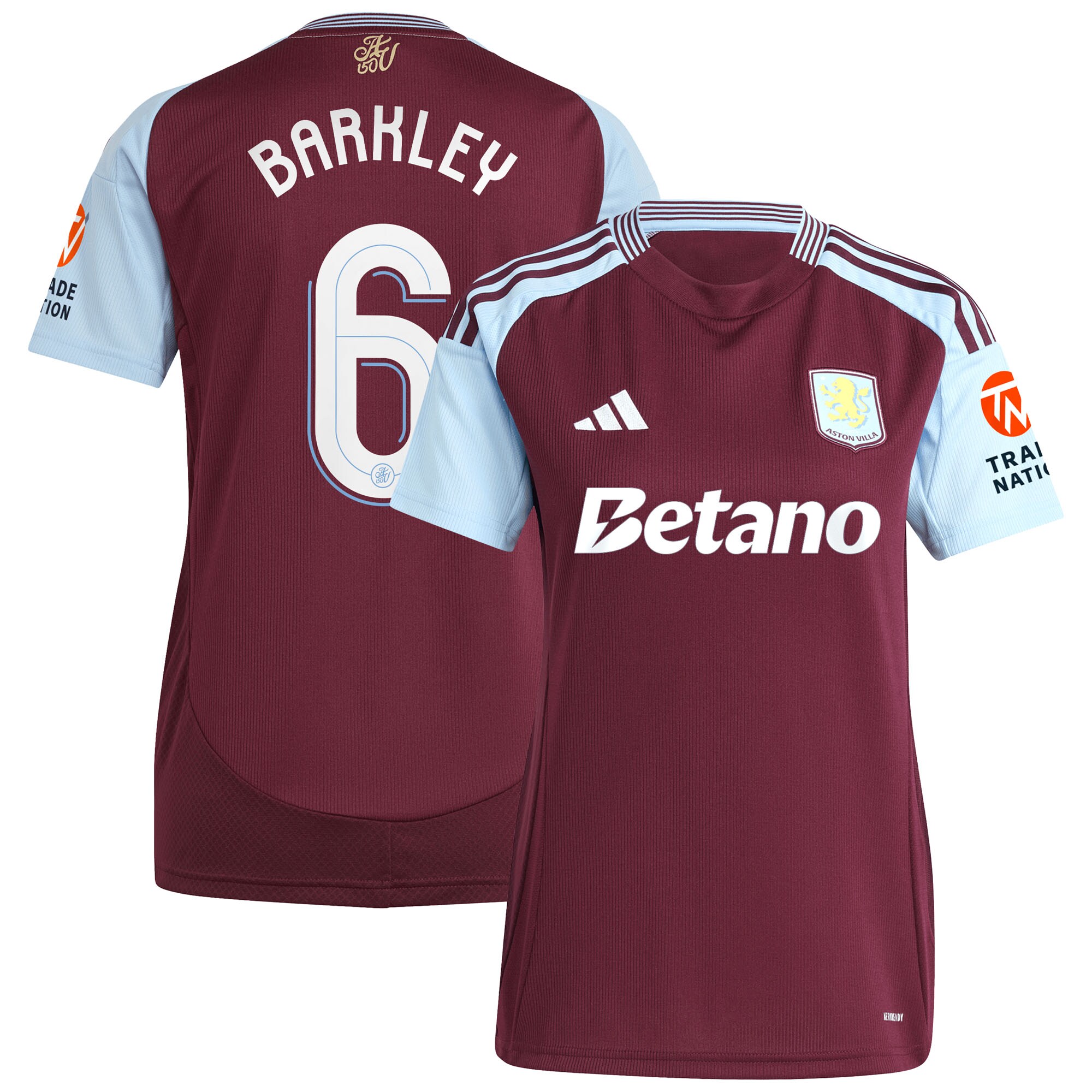 aston villa adidas home shirt 2024-25 – womens with barkley 6 cup printing Collection - Official Aston Villa Shirts & Jerseys