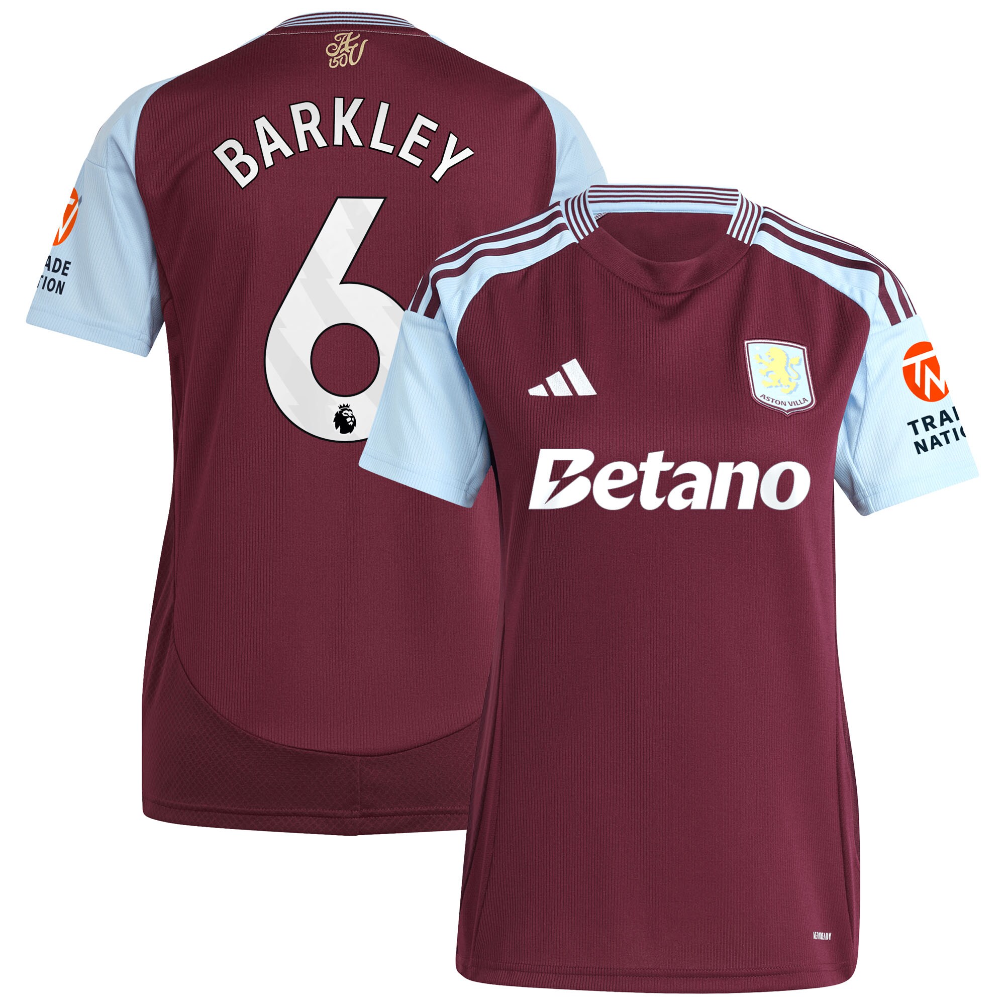 aston villa adidas home shirt 2024-25 – womens with barkley 6 printing Collection - Official Aston Villa Shirts & Jerseys