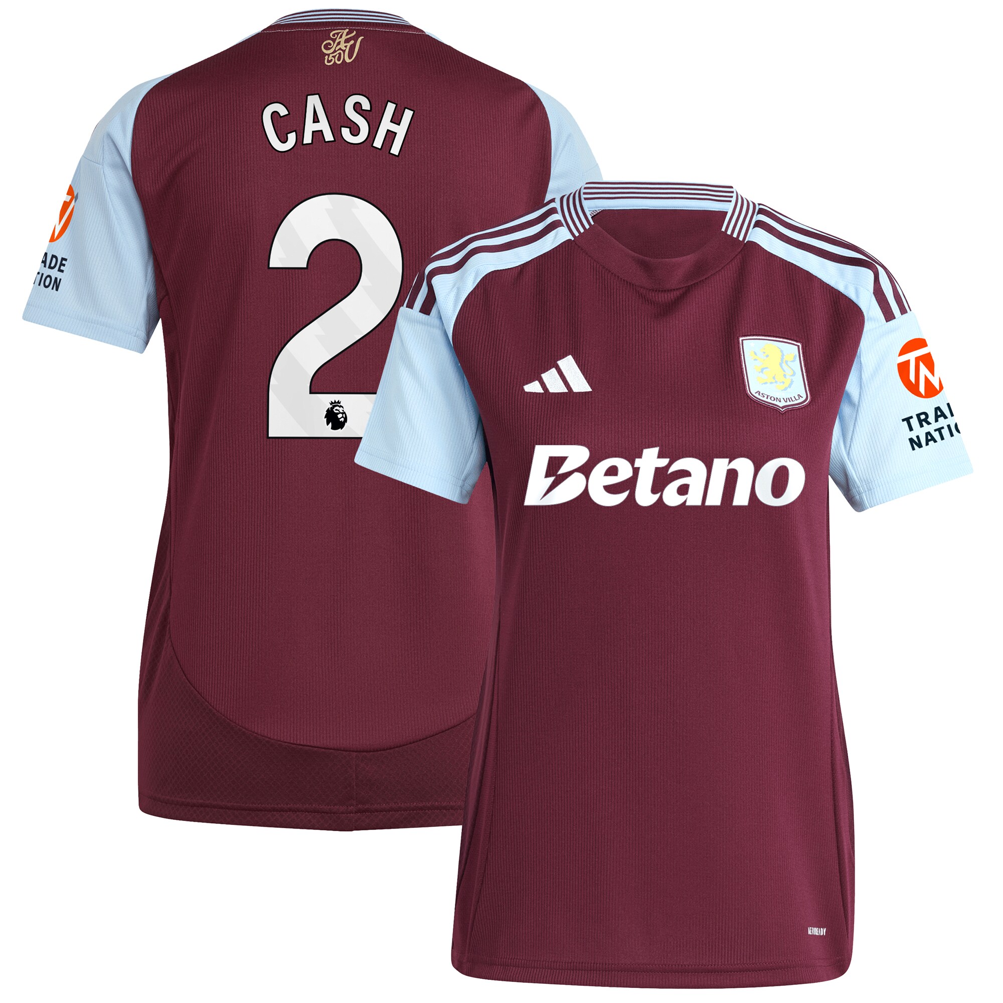 aston villa adidas home shirt 2024-25 – womens with cash 2 printing Collection - Official Aston Villa Shirts & Jerseys