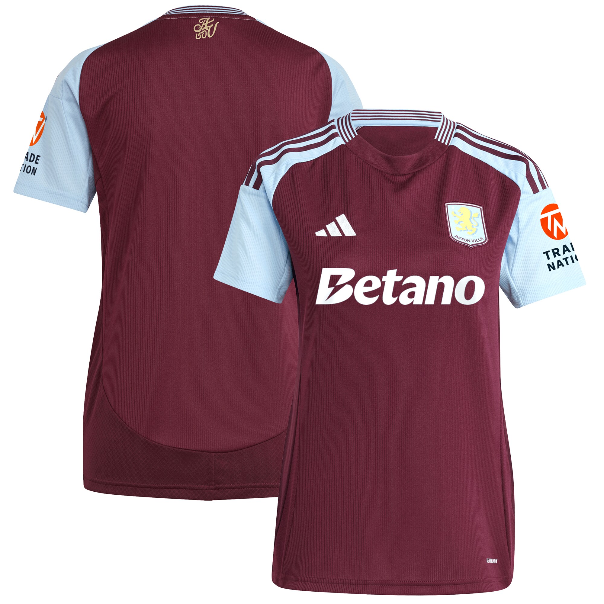 aston villa adidas home shirt 2024-25 – womens with custom printing Collection - Official Aston Villa Shirts & Jerseys
