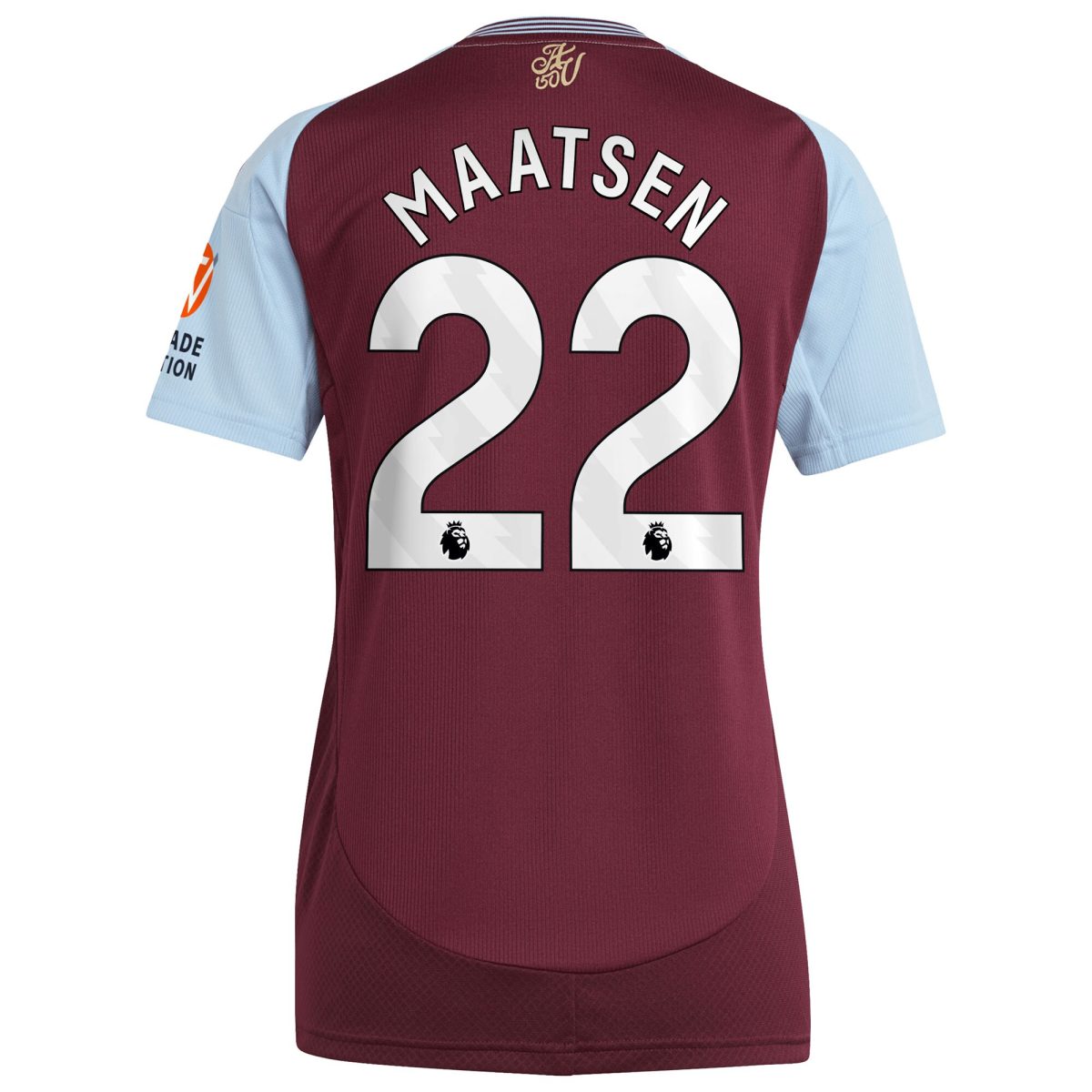 aston villa adidas home shirt 2024-25 – womens with maatsen 22 printing Collection - Official Aston Villa Shirts & Jerseys