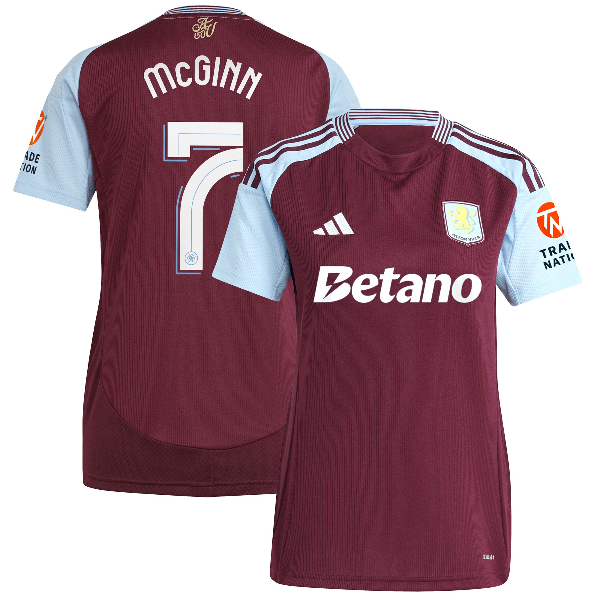 aston villa adidas home shirt 2024-25 – womens with mcginn 7 cup printing Collection - Official Aston Villa Shirts & Jerseys