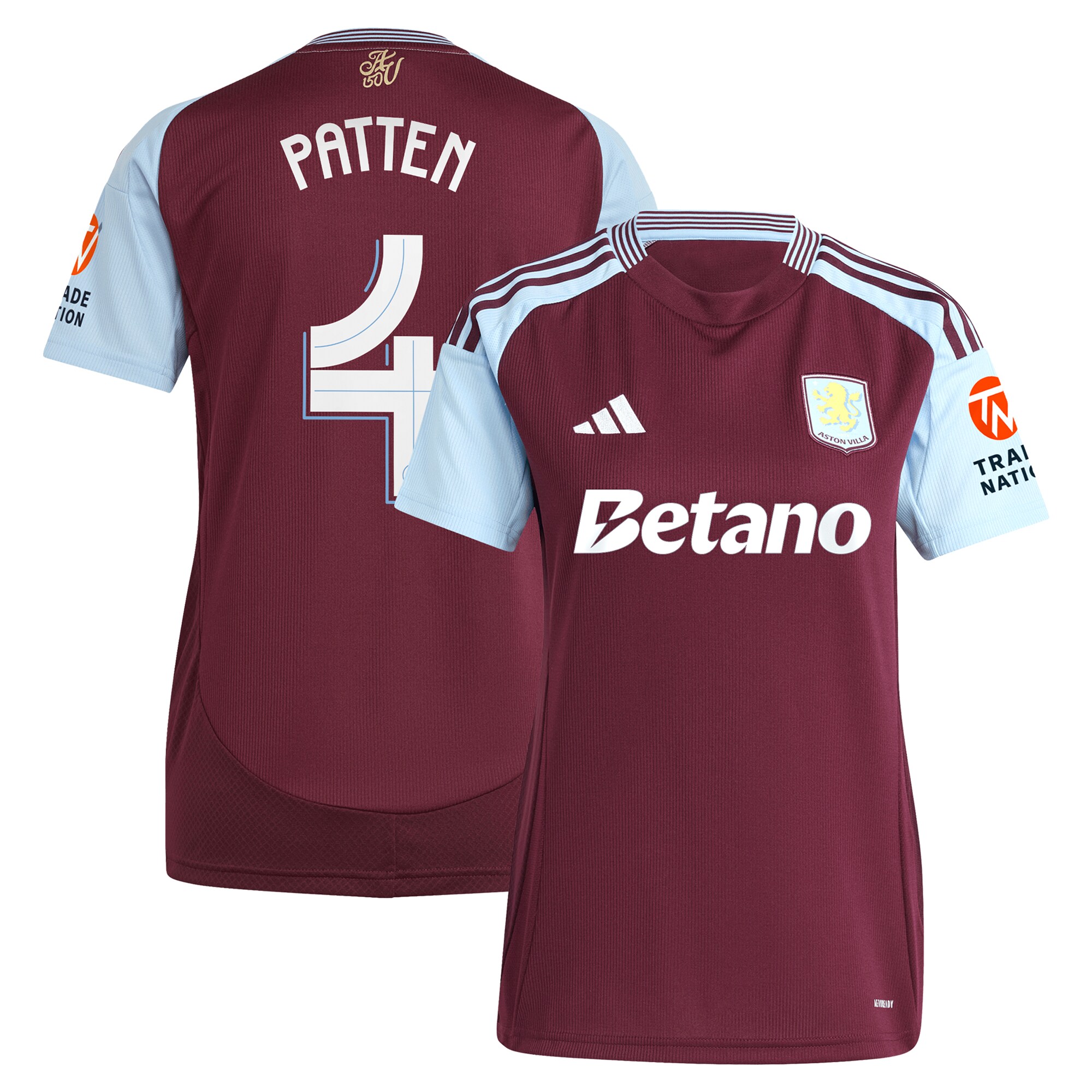 aston villa adidas home shirt 2024-25 – womens with patten 4 cup printing Collection - Official Aston Villa Shirts & Jerseys