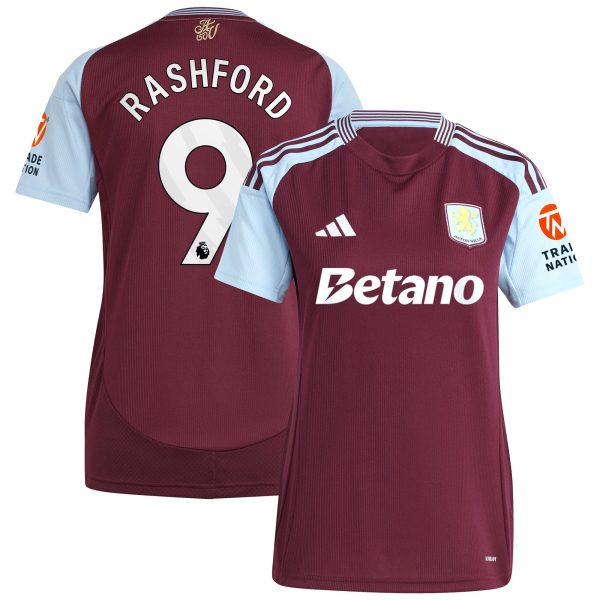 aston villa adidas home shirt 2024-25 – womens with rashford 9 printing Collection - Official Aston Villa Shirts & Jerseys
