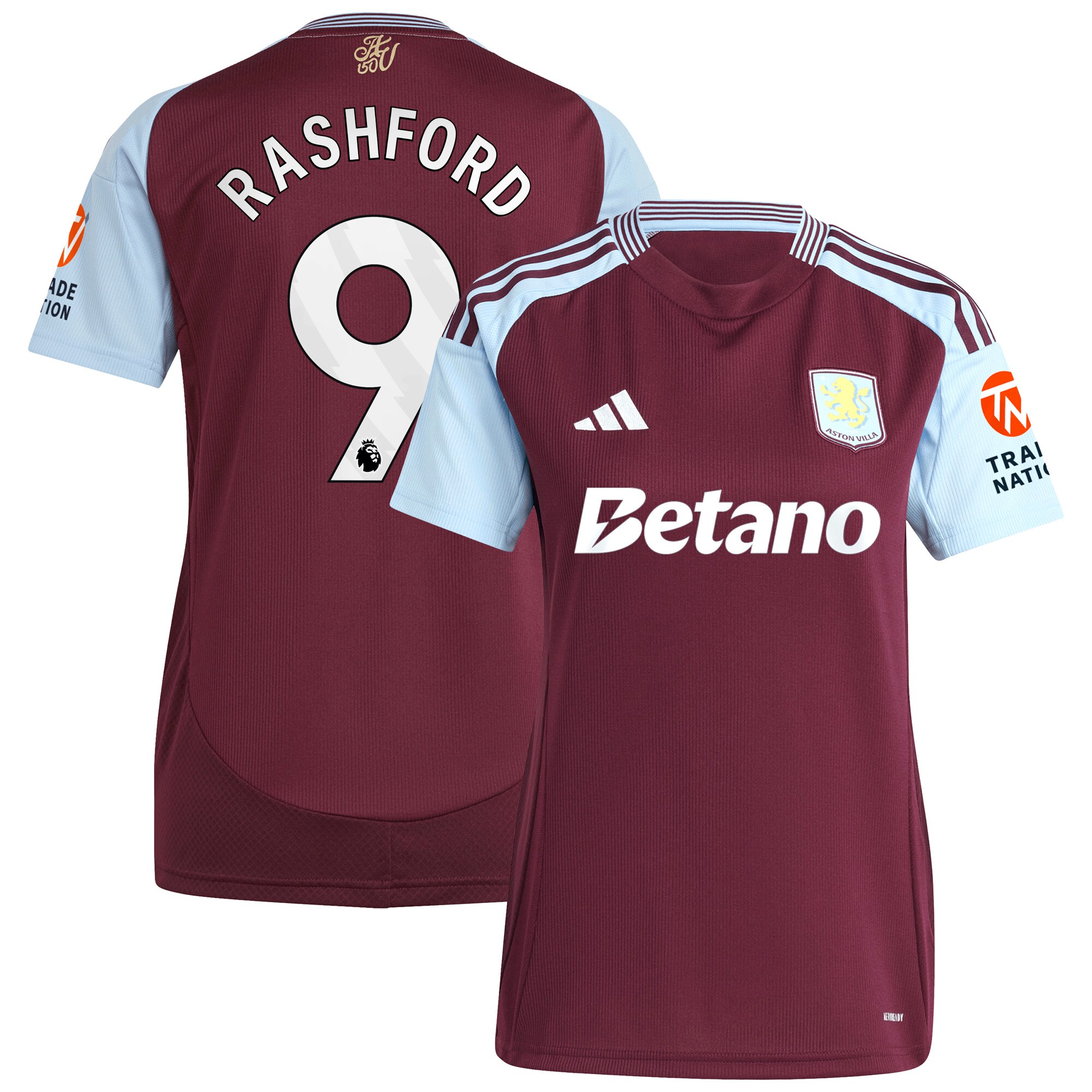 aston villa adidas home shirt 2024-25 – womens with rashford 9 printing Collection - Official Aston Villa Shirts & Jerseys
