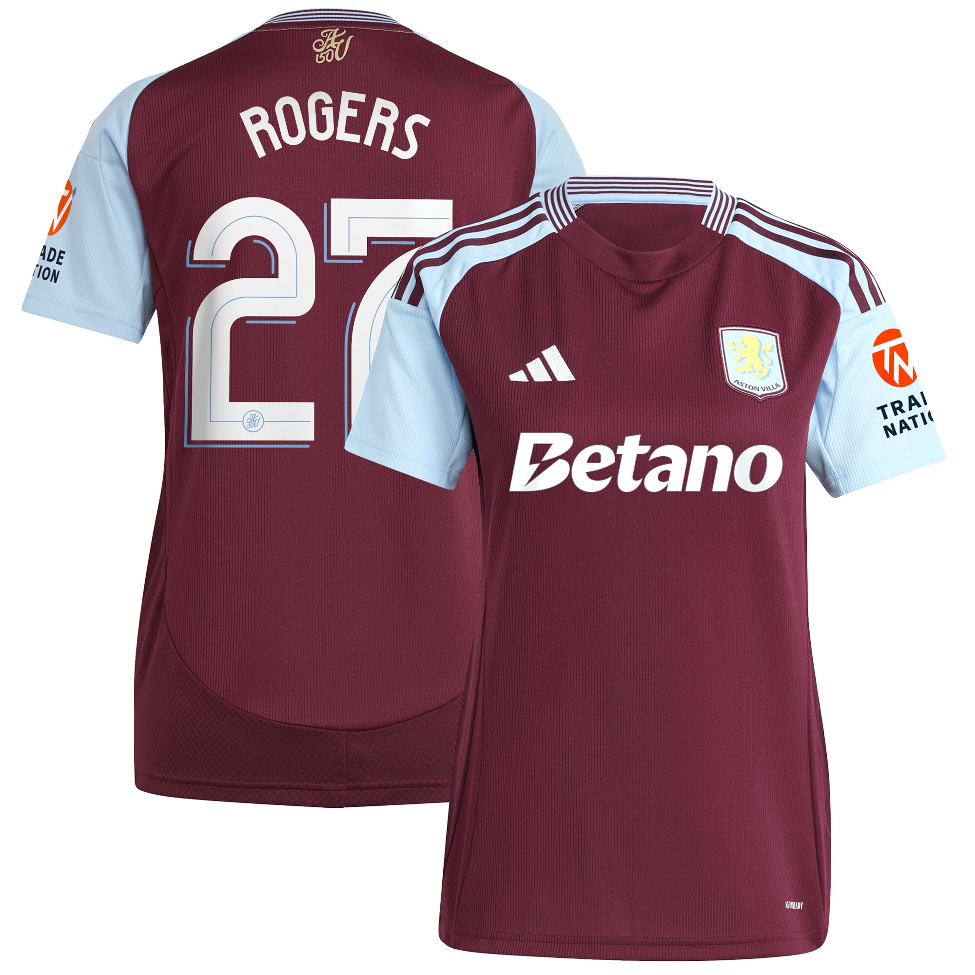 aston villa adidas home shirt 2024-25 – womens with rogers 27 cup printing Collection - Official Aston Villa Shirts & Jerseys