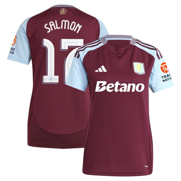 aston villa adidas home shirt 2024-25 – womens with salmon 17 cup printing Collection - Official Aston Villa Shirts & Jerseys