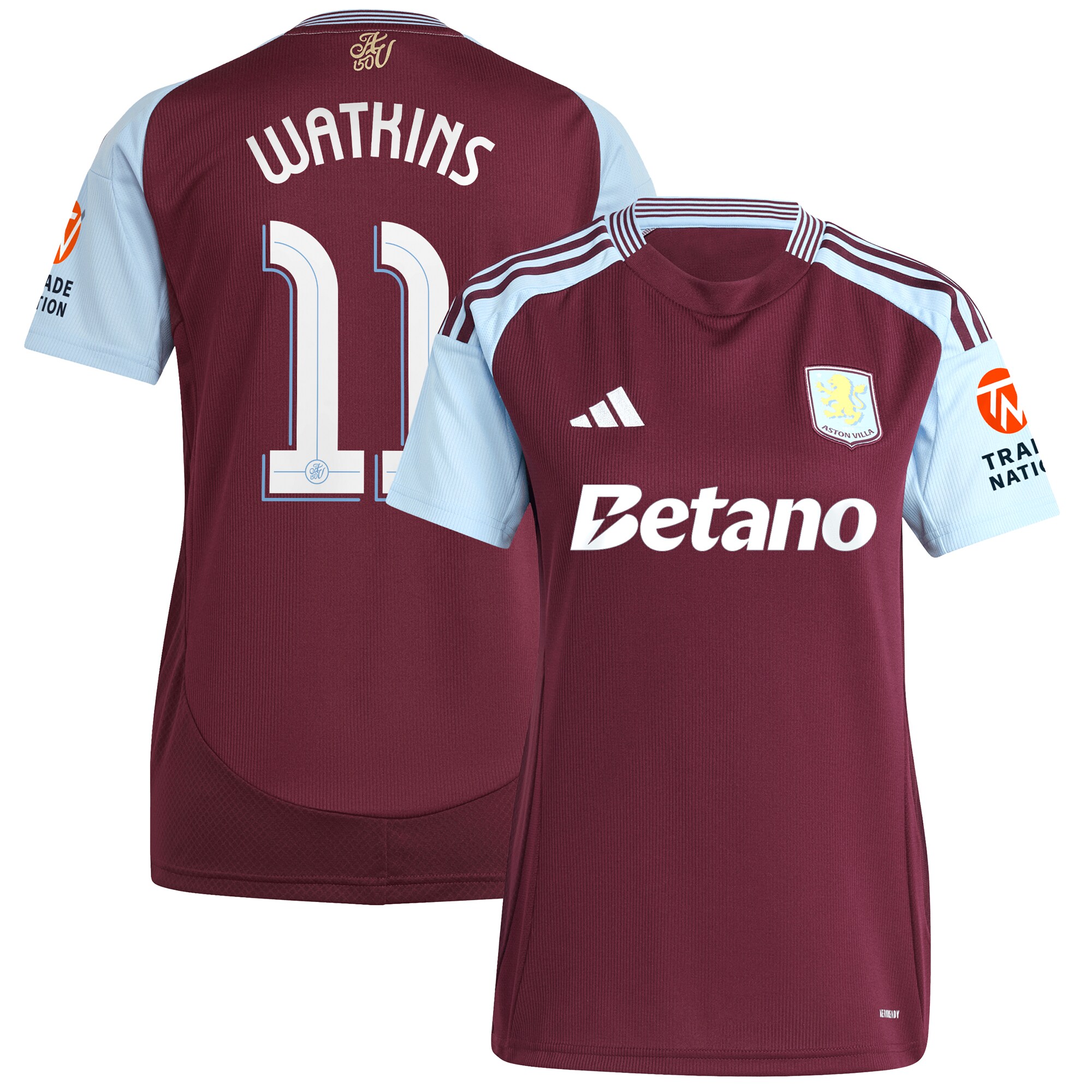 aston villa adidas home shirt 2024-25 – womens with watkins 11 cup printing Collection - Official Aston Villa Shirts & Jerseys