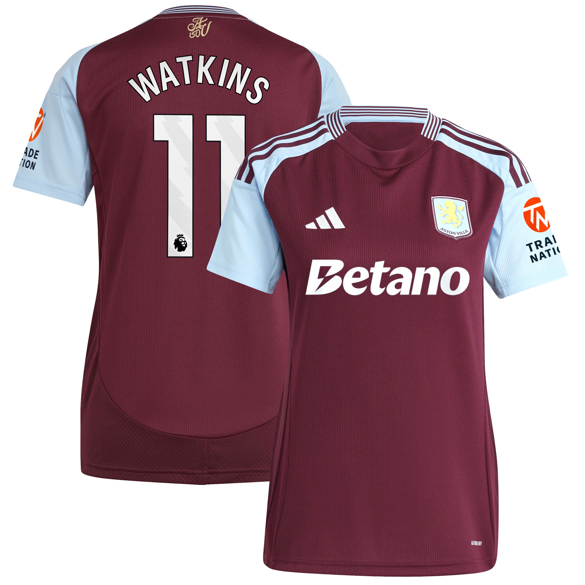 aston villa adidas home shirt 2024-25 – womens with watkins 11 printing Collection - Official Aston Villa Shirts & Jerseys