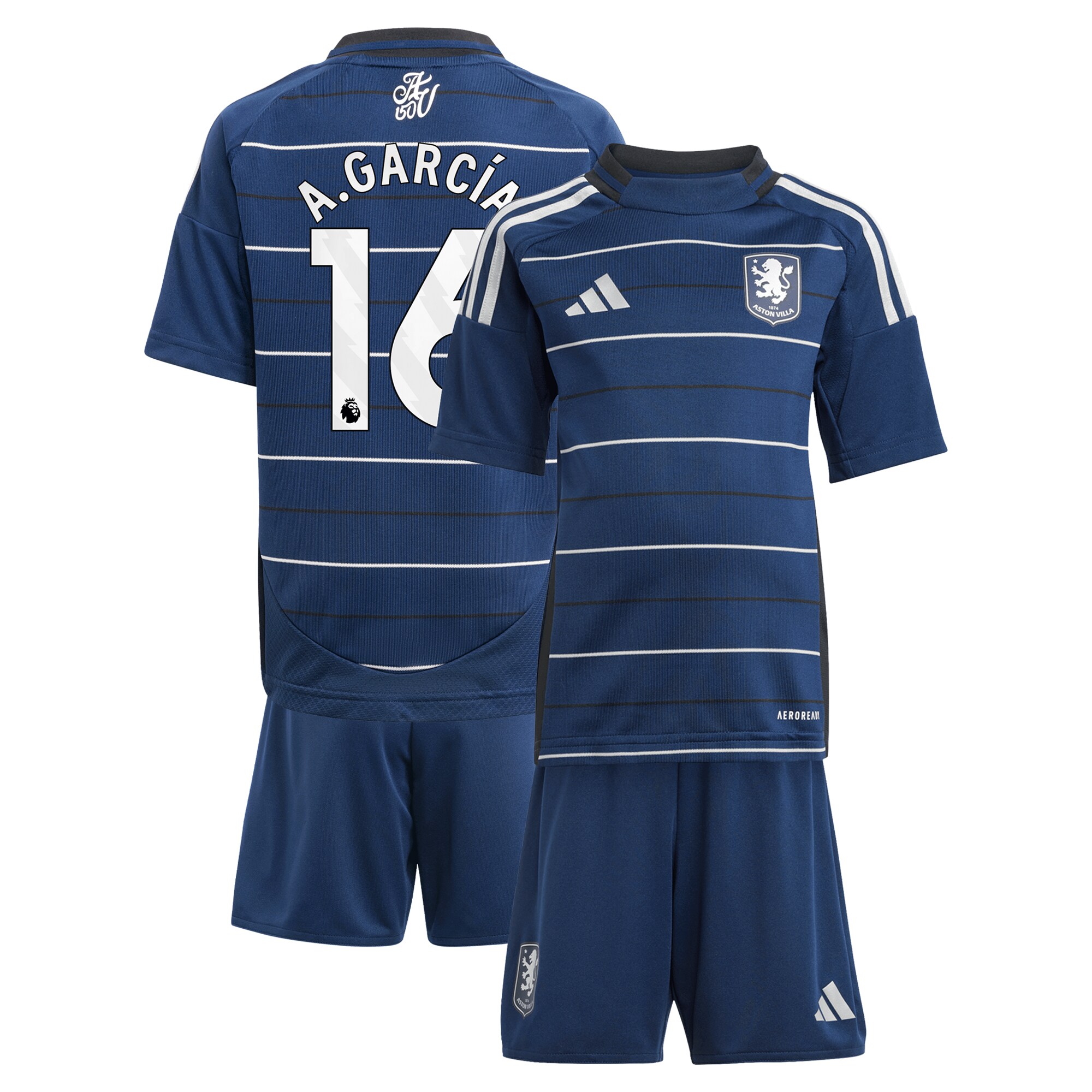 aston villa adidas third minikit 2024-25 with a.garcía 16 printing Collection - Official Aston Villa Shirts & Jerseys