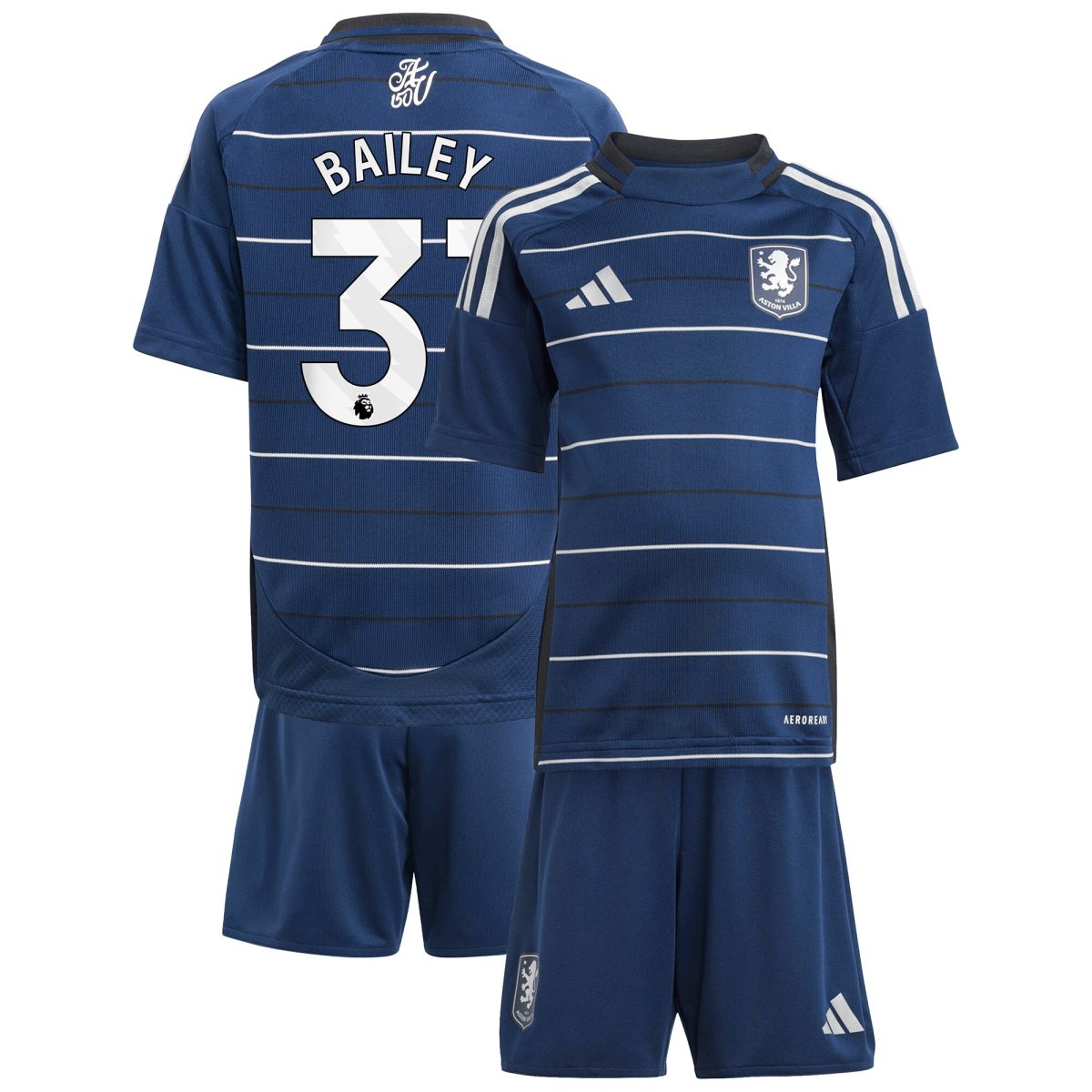 aston villa adidas third minikit 2024-25 with bailey 31 printing Collection - Official Aston Villa Shirts & Jerseys