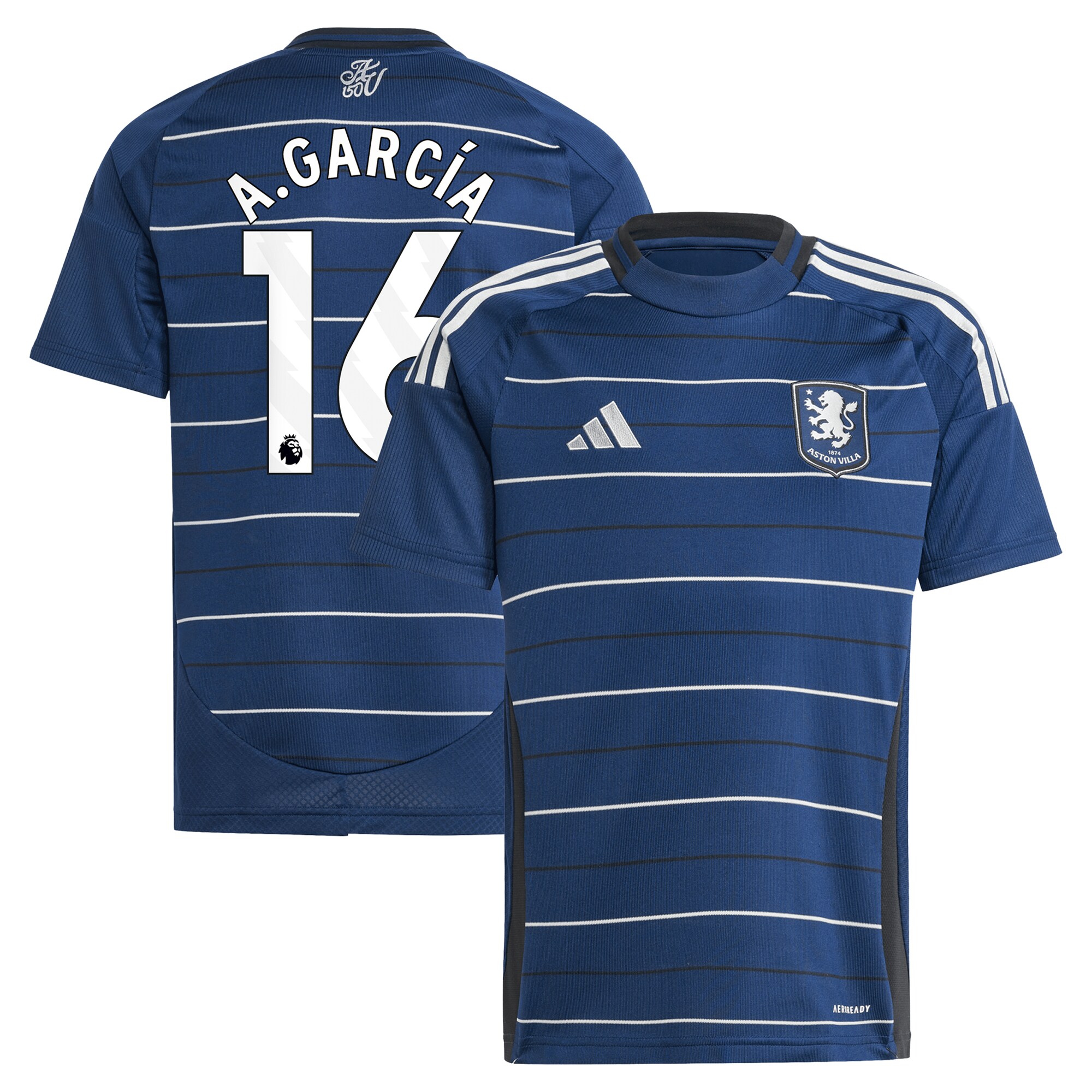 aston villa adidas third shirt 2024-25 – kids with a.garcía 16 printing Collection - Official Aston Villa Shirts & Jerseys