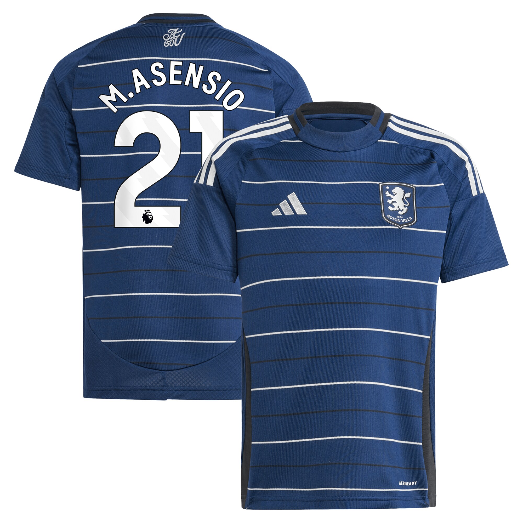 aston villa adidas third shirt 2024-25 – kids with m.asensio 21 printing Collection - Official Aston Villa Shirts & Jerseys